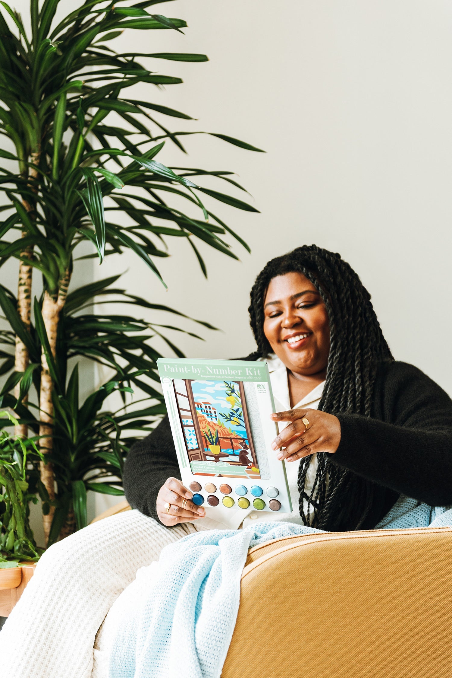 Coastal Catnap | 8x10 paint-by-number kit