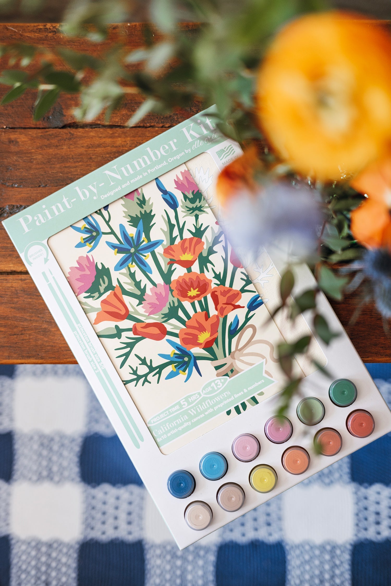 California Wildflowers | 8x10 paint-by-number kit