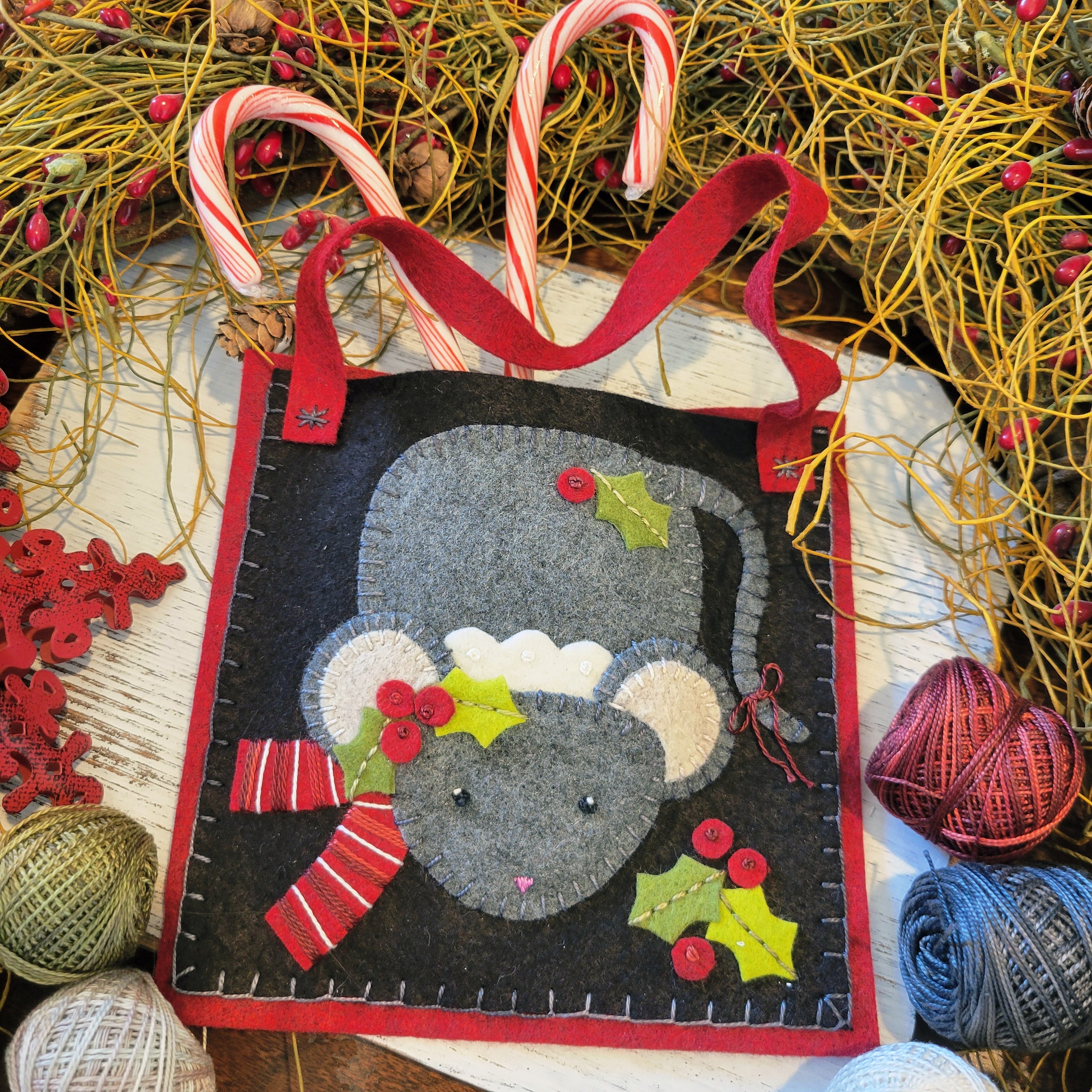Mamie Mouse Peppermint Bag Pattern or Kit