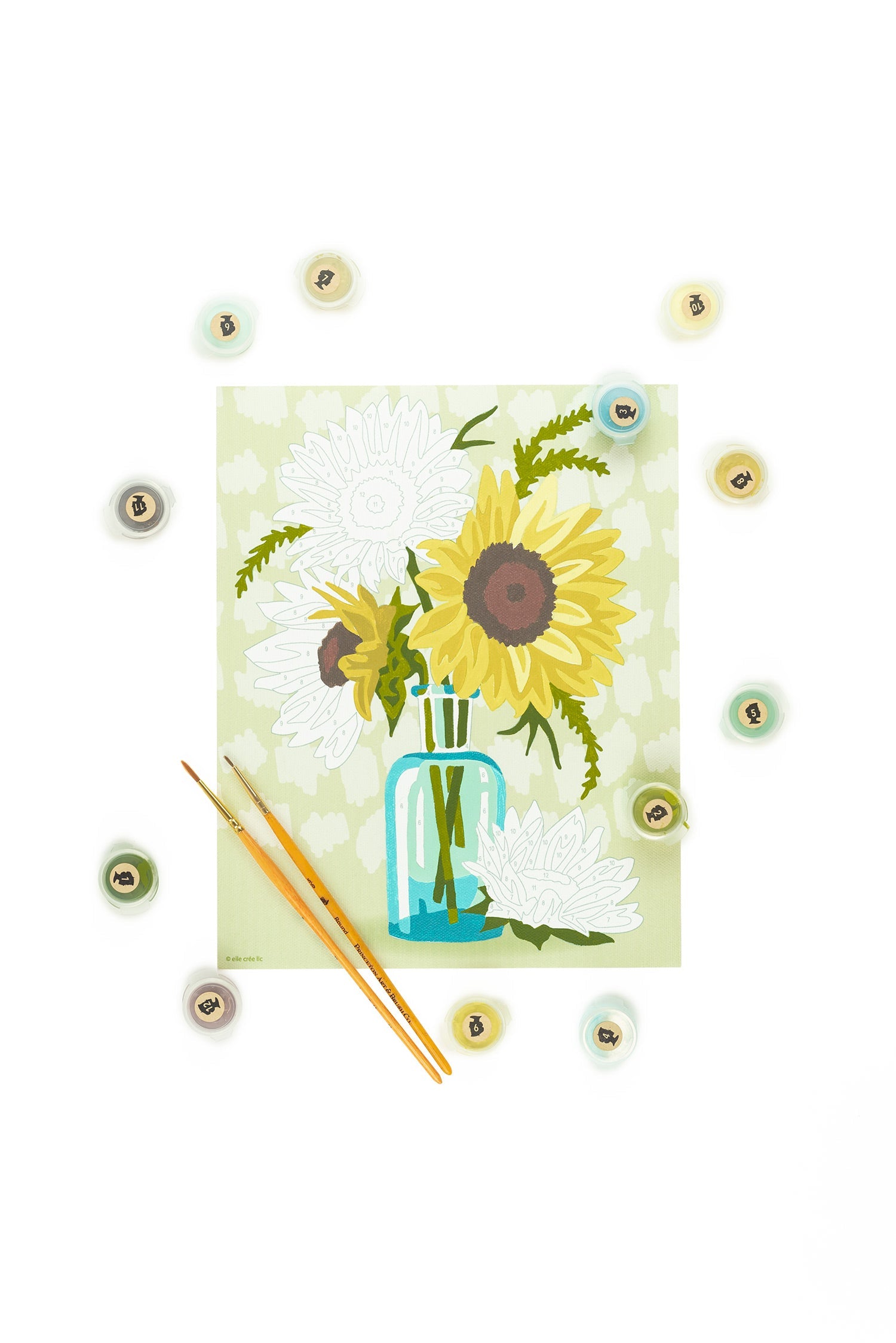 Sunflowers in Vase (yellow) | 8x10 paint-by-number kit