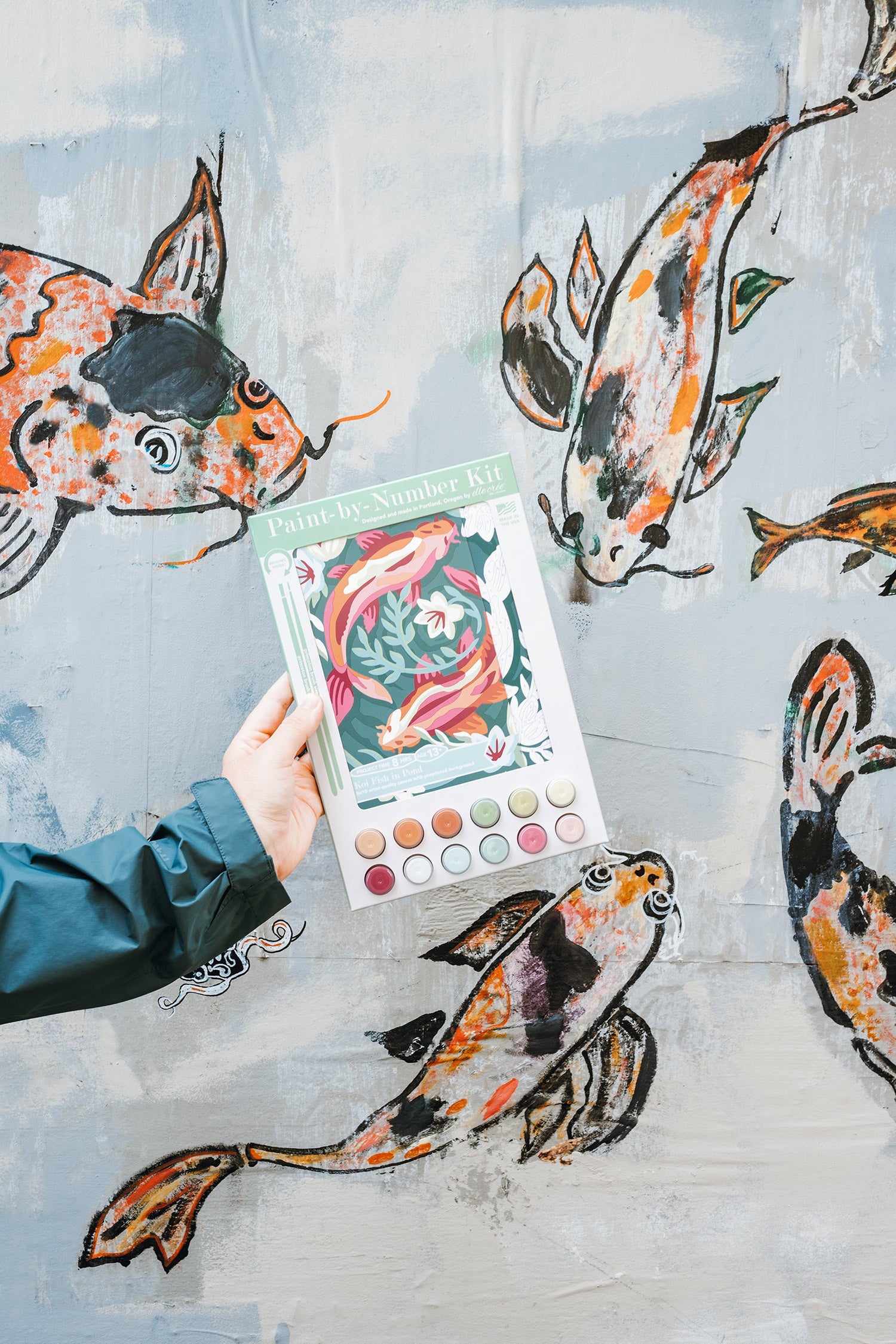 Koi Fish in Pond | 8x10 paint-by-number kit