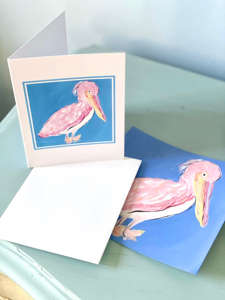 Pink Pelican Art Notecard Set