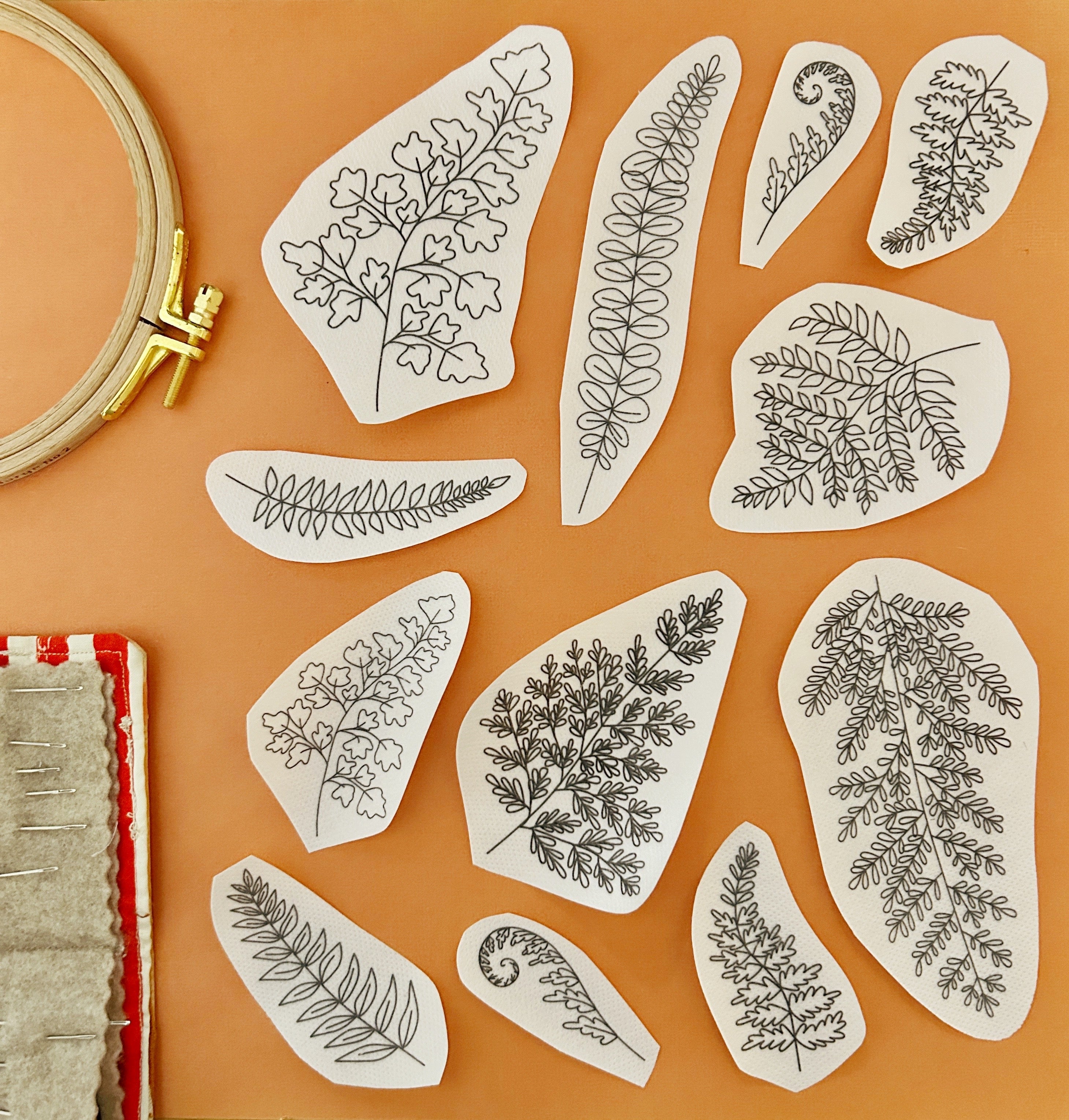 Ferns Embroidery Patterns - Stick and Stitch Botanical Embroidery