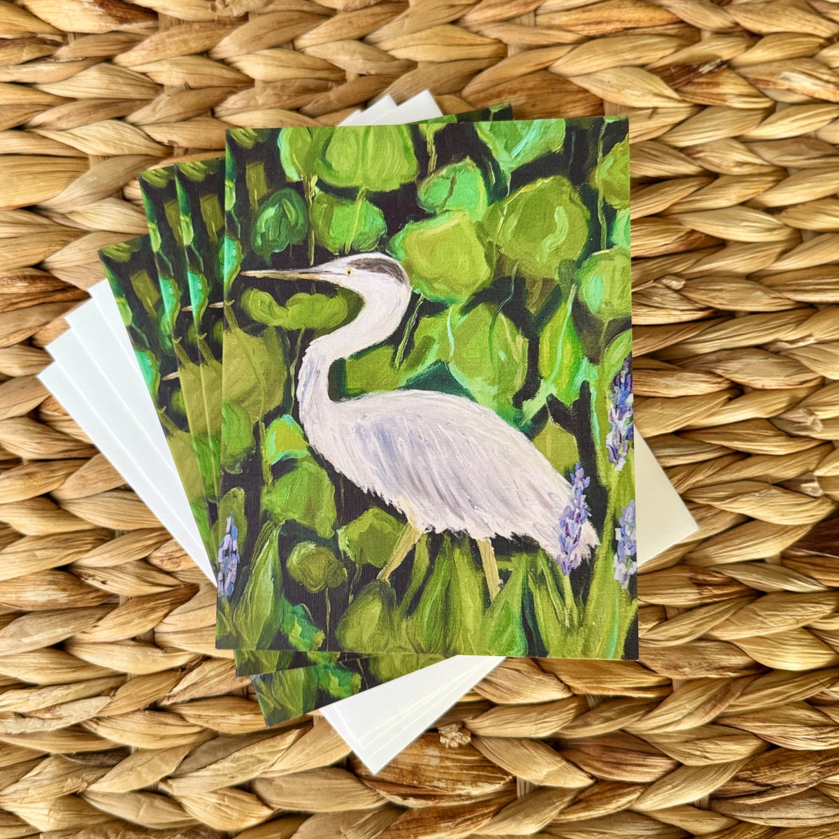 Blue Heron in Marsh Note Card Set