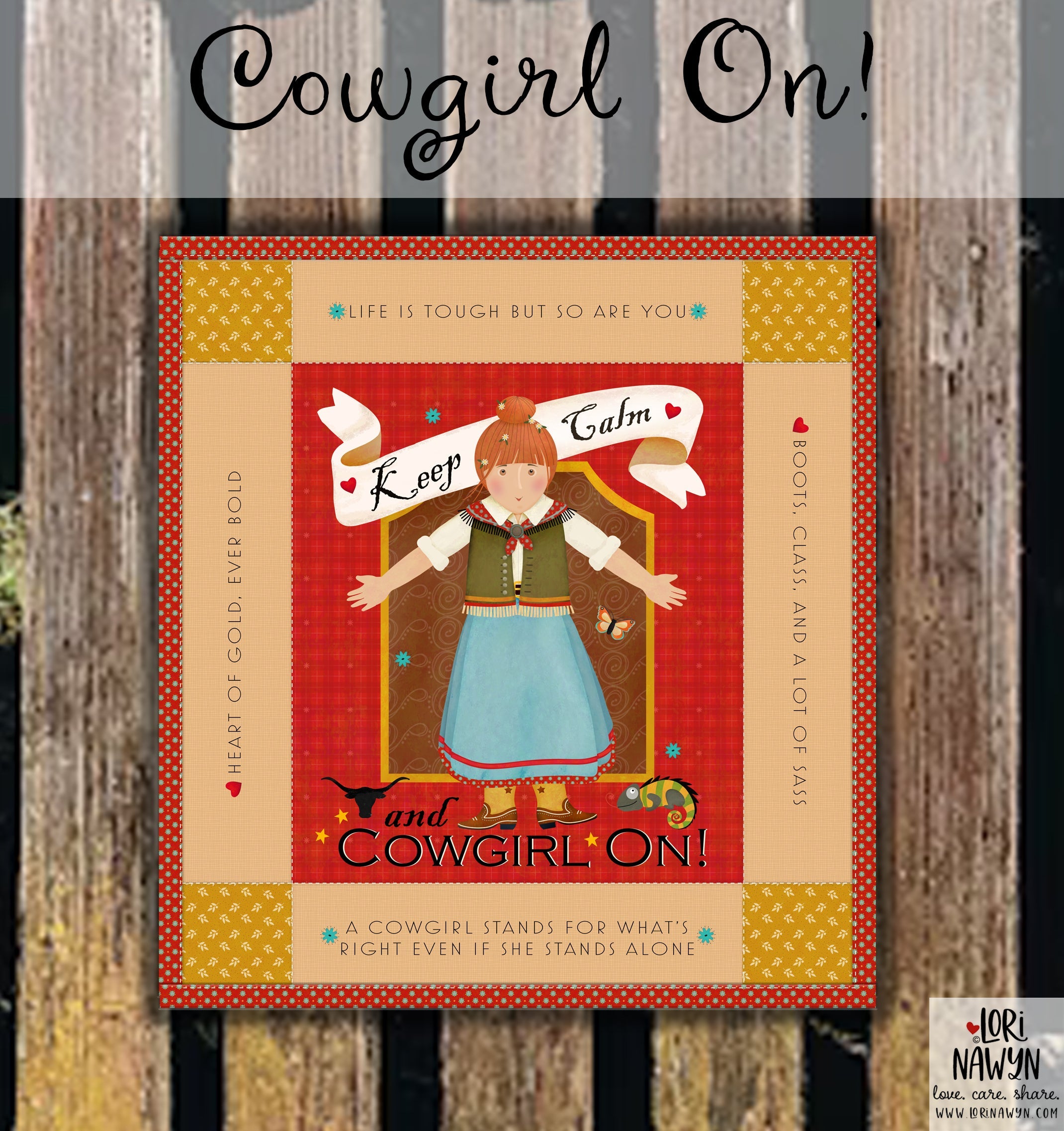 Cowgirl On Mini Quilt Kit