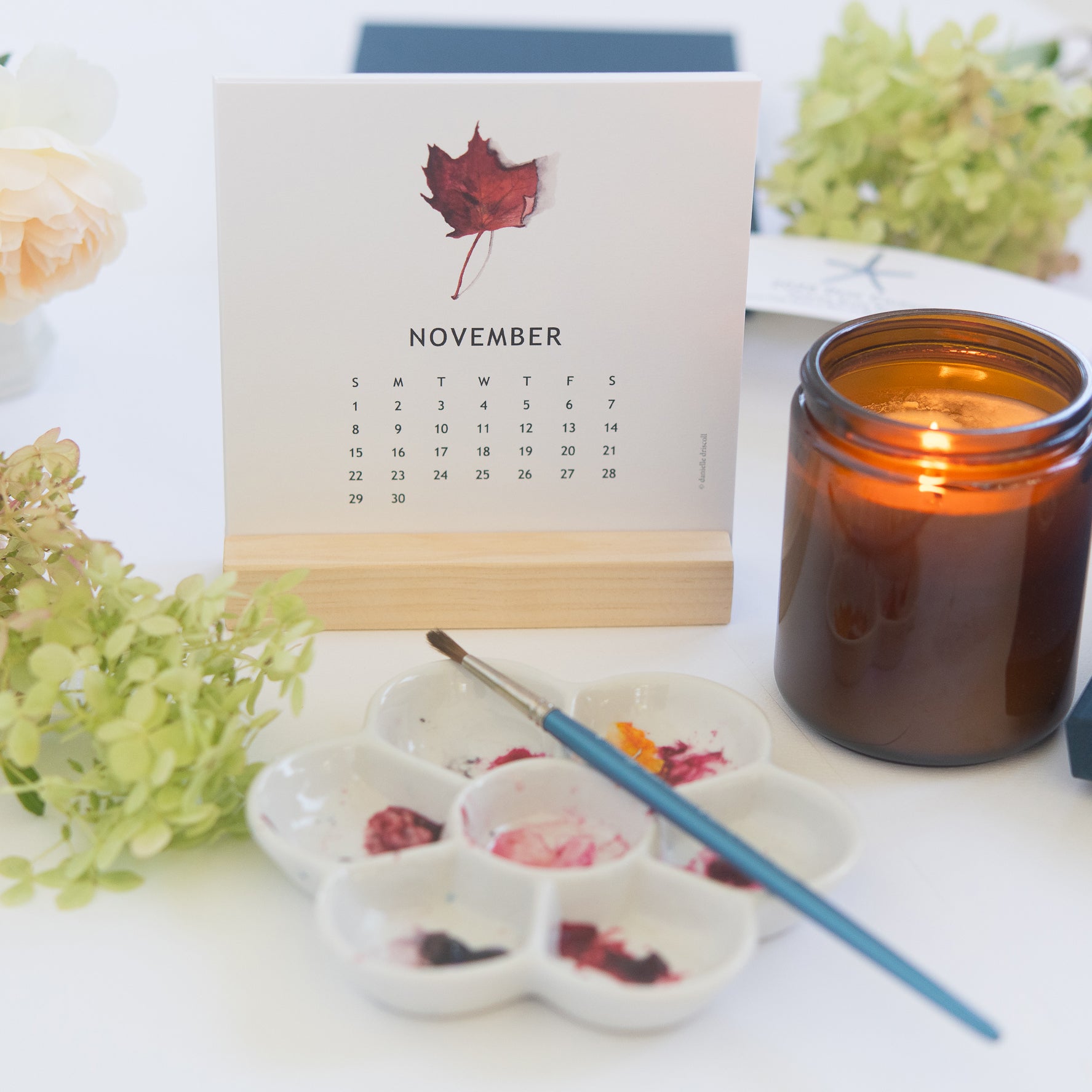 2026 Watercolor Desk Calendar