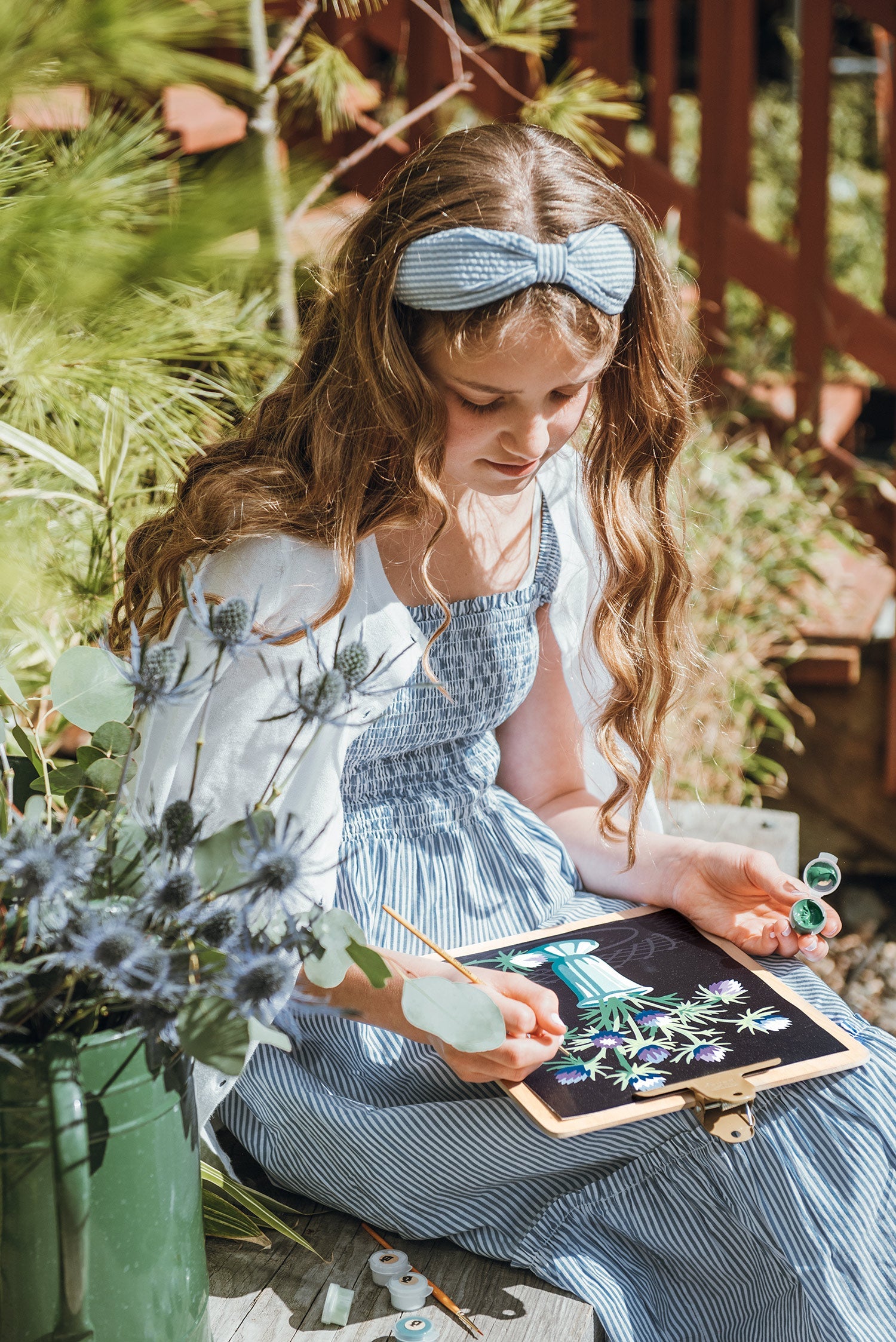 Thistles in Vase | 8x10 paint-by-number kit