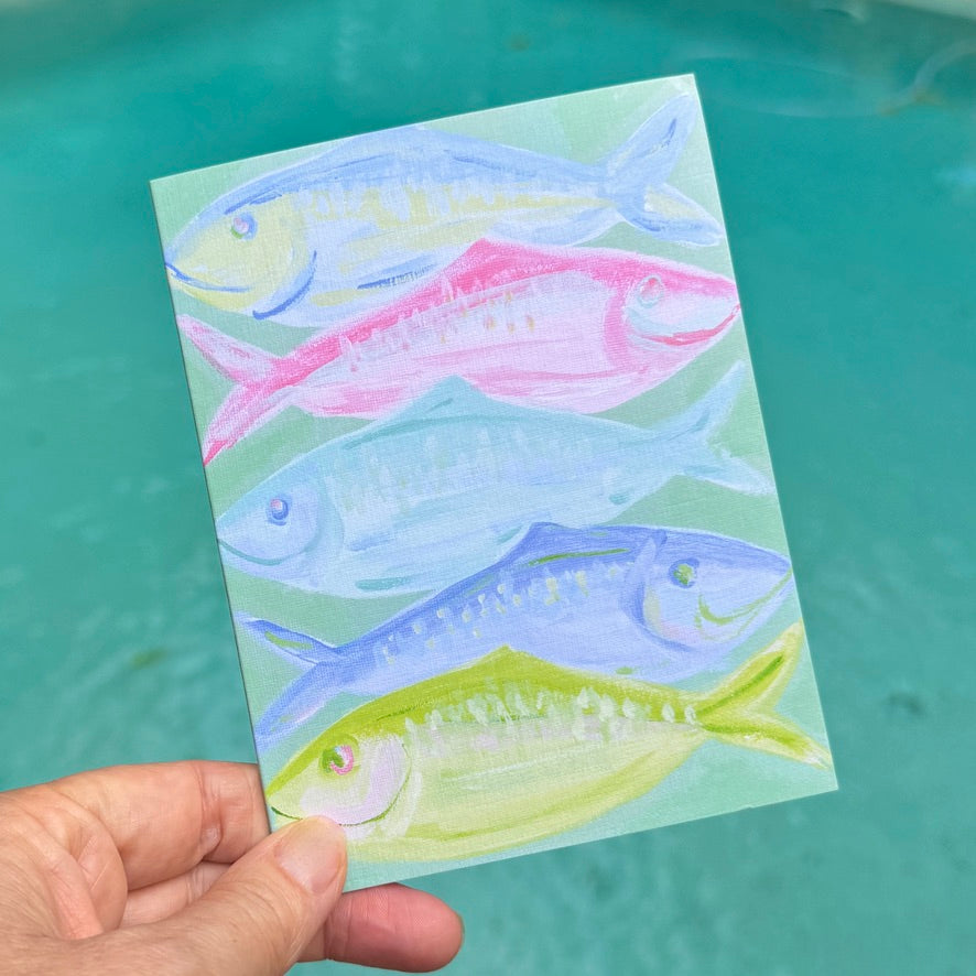 Fish School Note Card Set