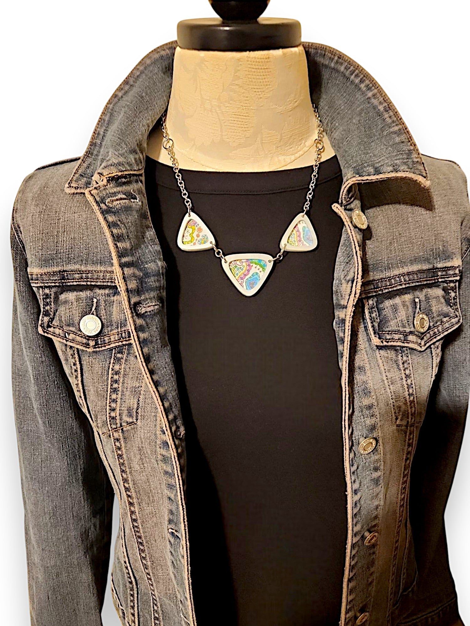 Cadre - 3-Way White & Brights Necklace