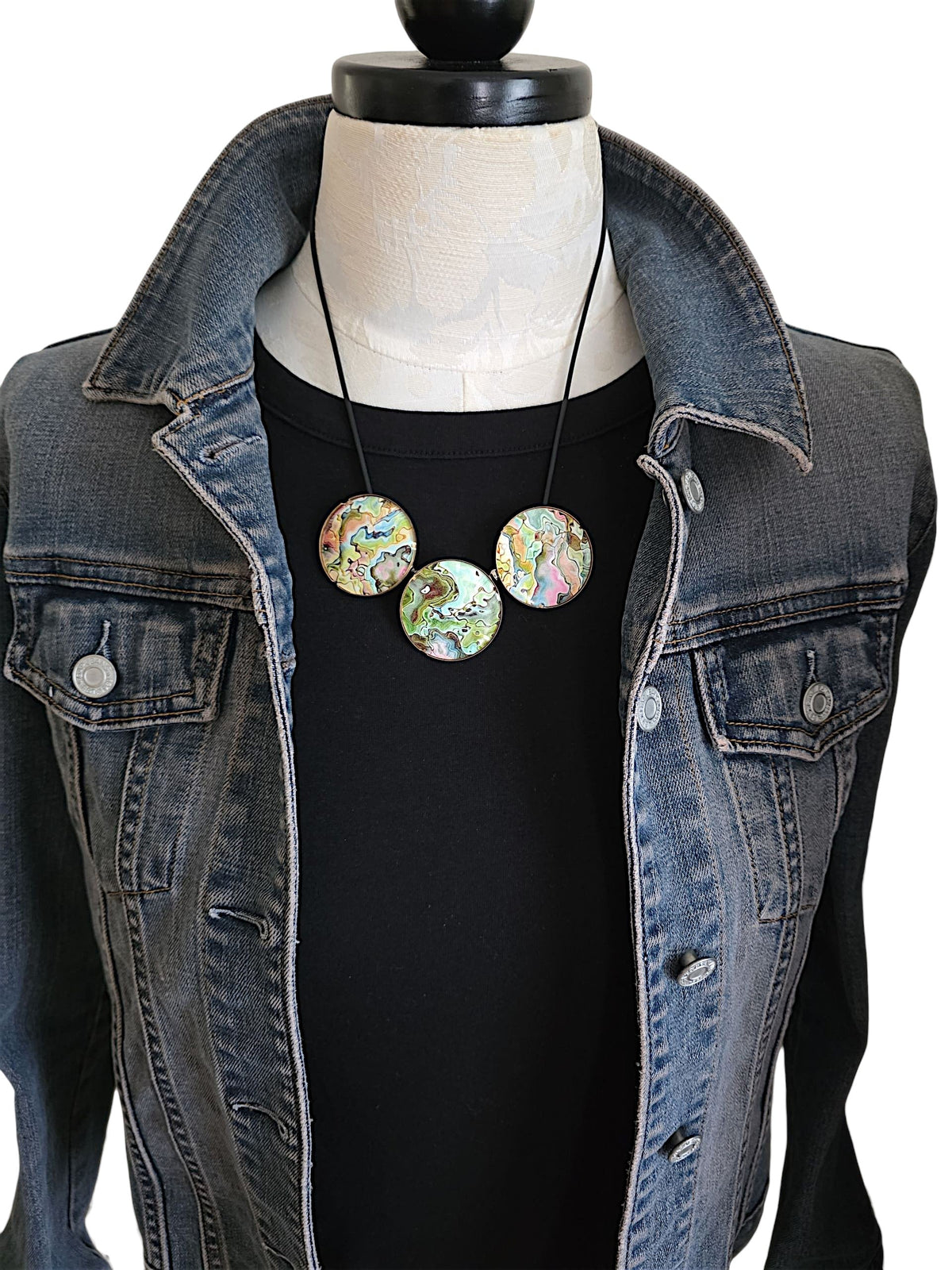 Circular Doodle Decal Necklace IV