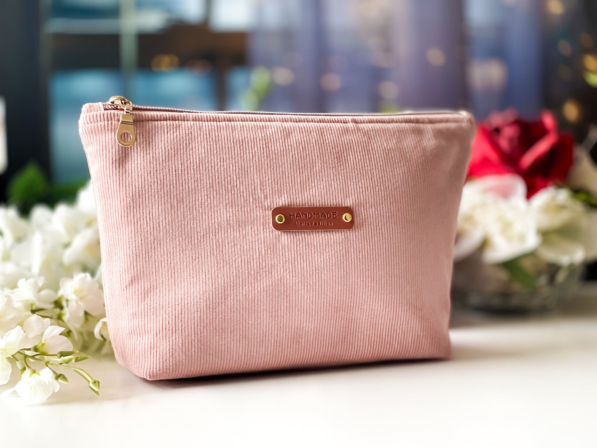 Woodrose Corduroy Cosmetic Bag | The Corduroy Collection