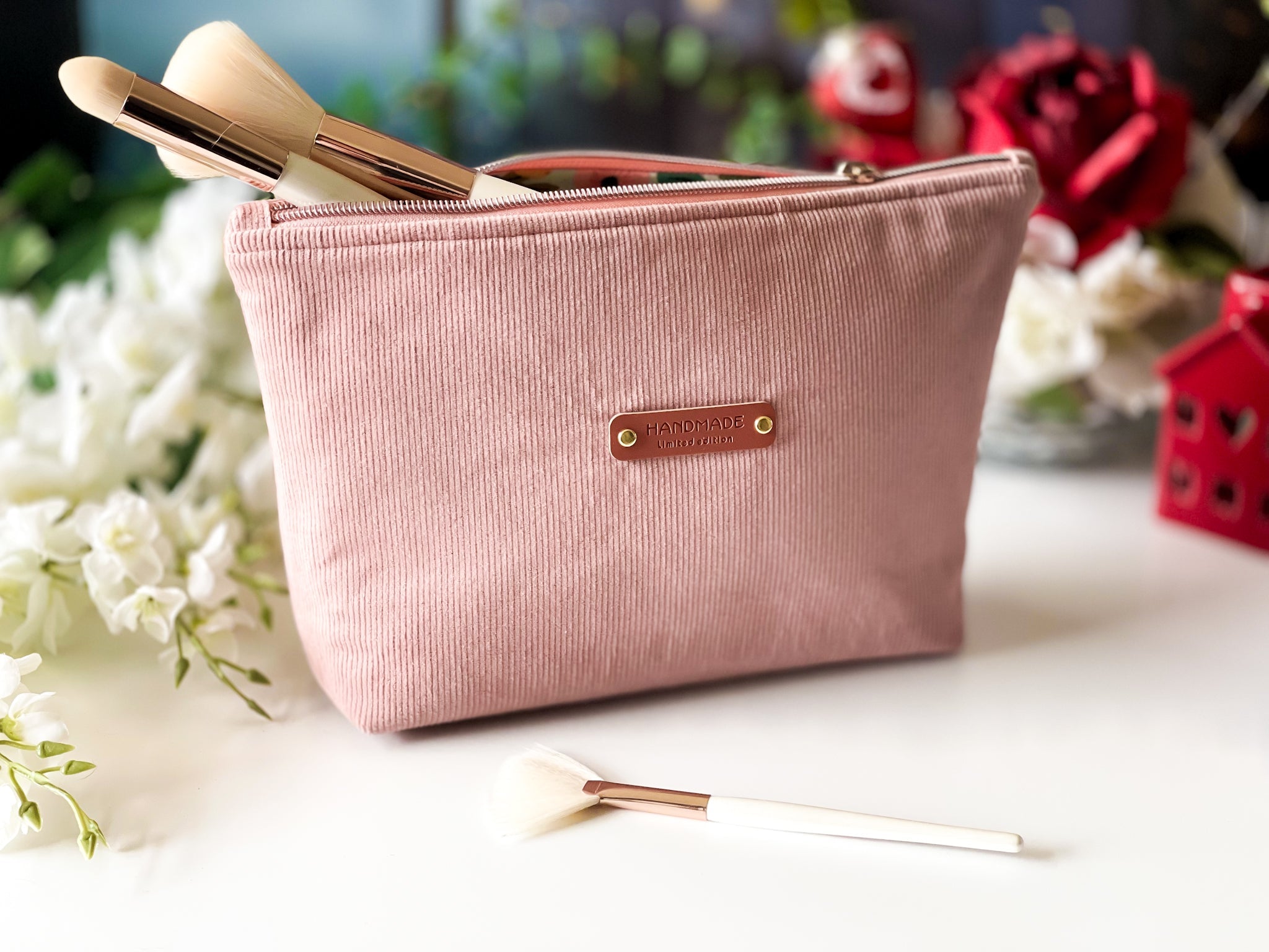 Woodrose Corduroy Cosmetic Bag | The Corduroy Collection