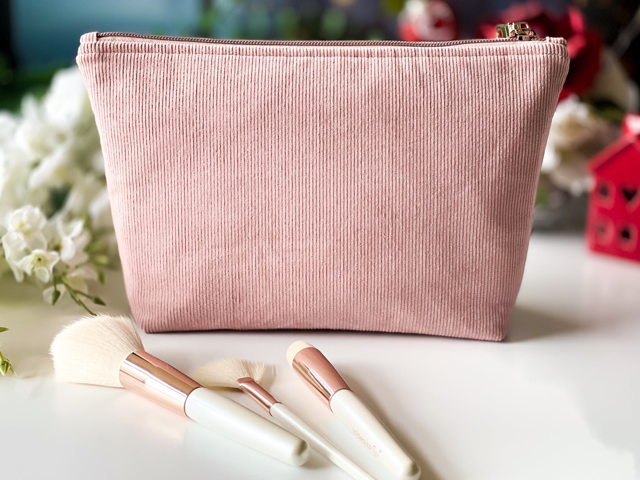 Woodrose Corduroy Cosmetic Bag | The Corduroy Collection