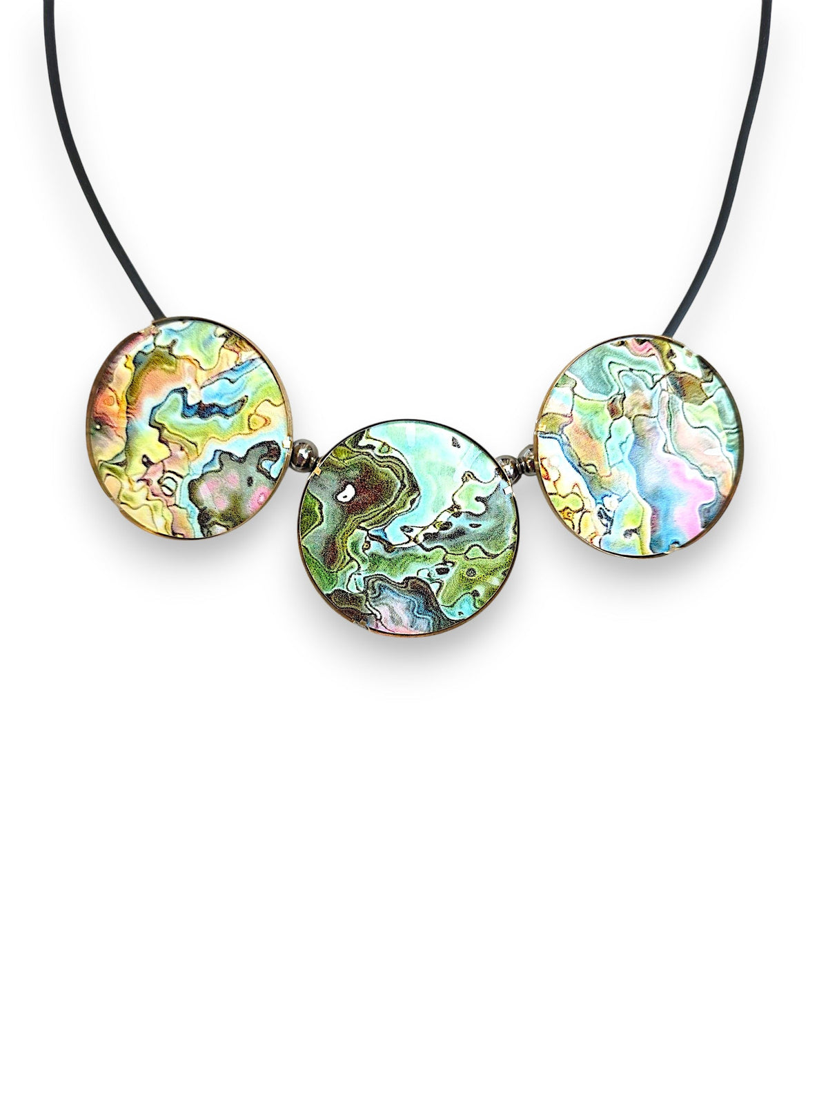 Circular Doodle Decal Necklace IV