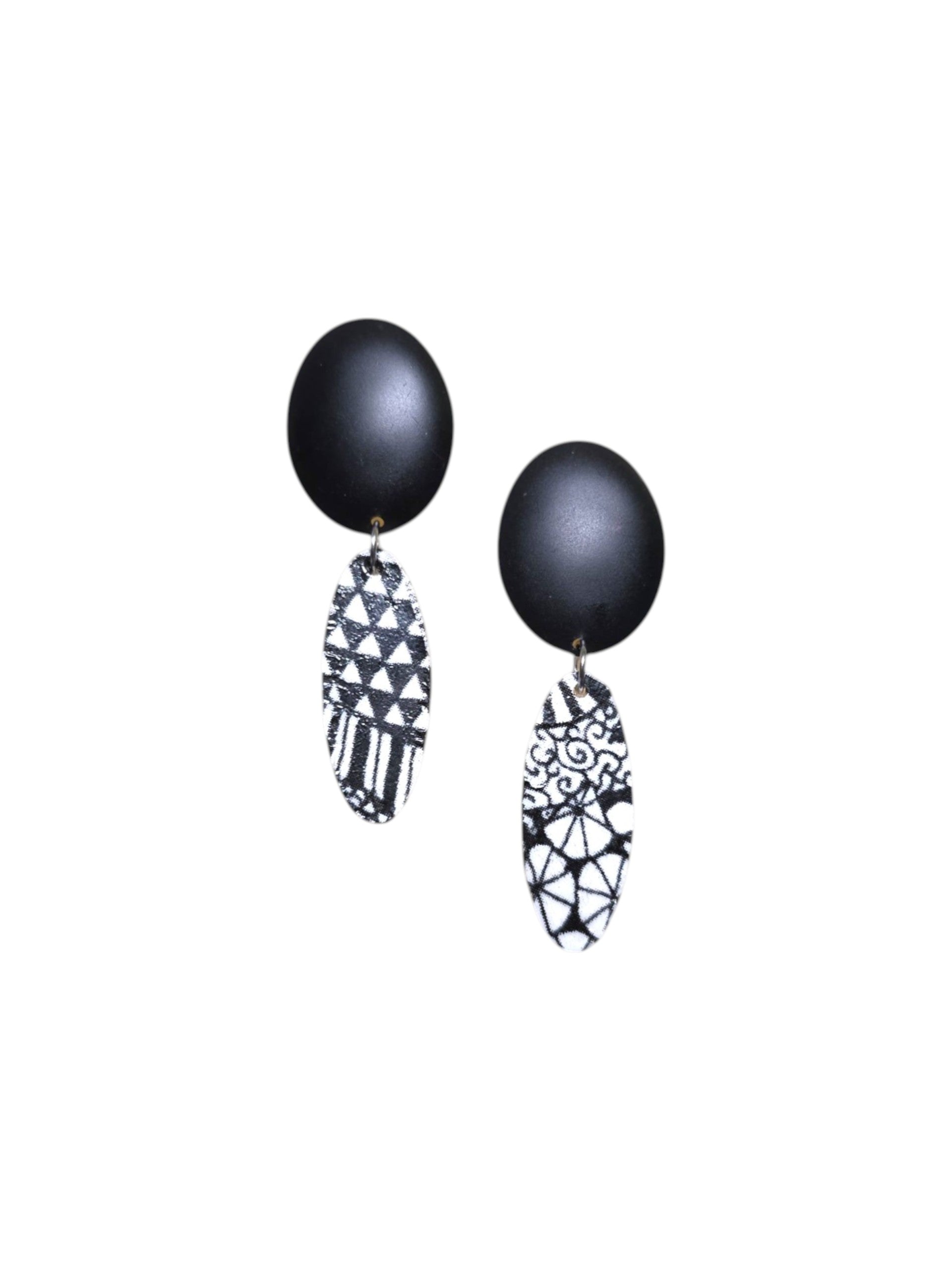 B&W Graphic Earrings