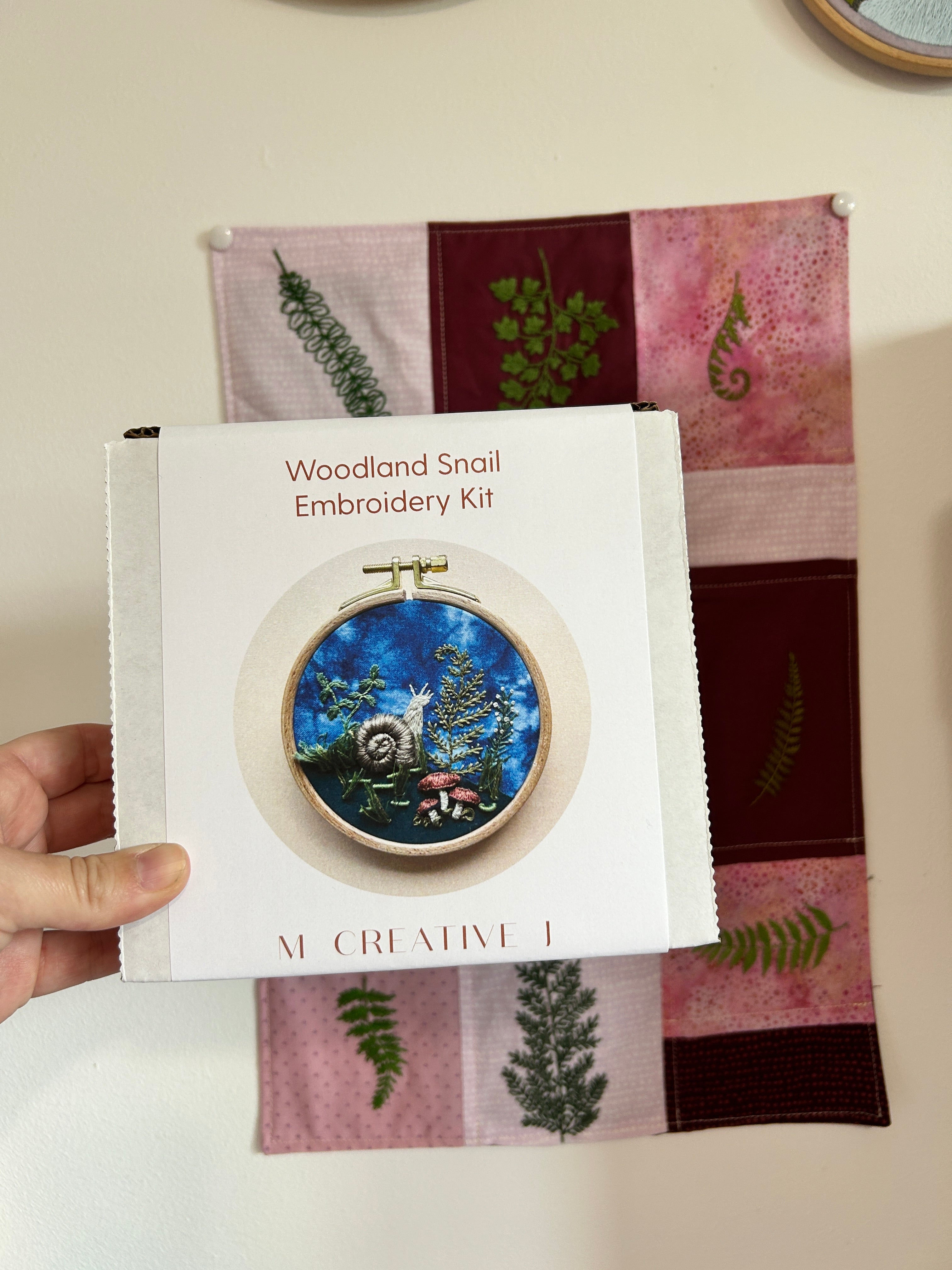 Woodland Snail - 3D Raised Stitching - Advanced Embroidery Kit
