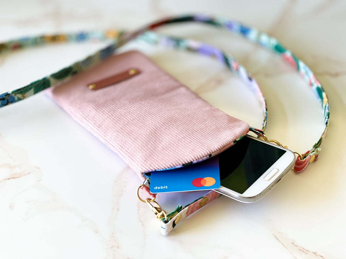 Woodrose Corduroy Phone Sling | The Corduroy Collection