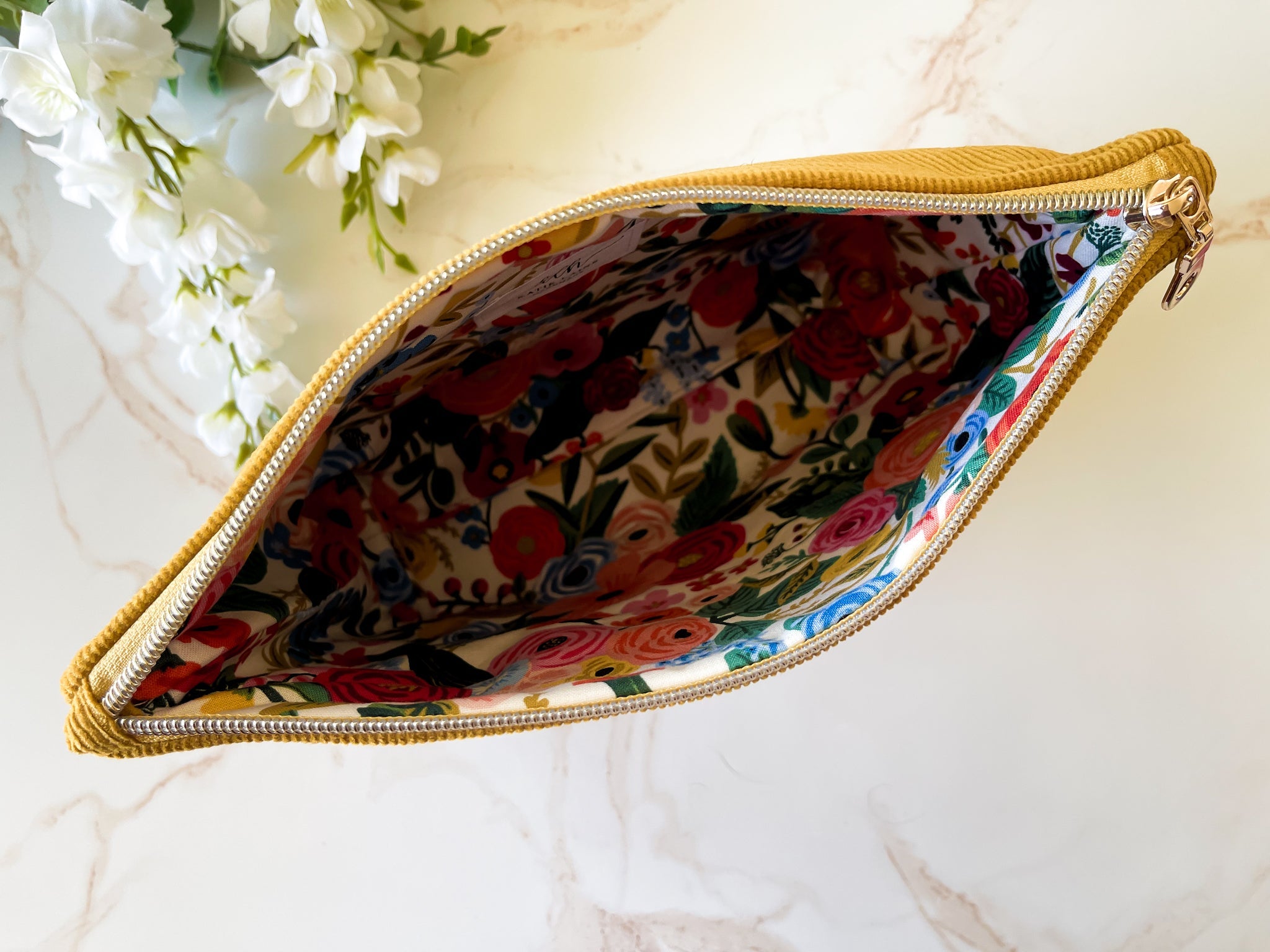 Mustard Corduroy Cosmetic Bag | The Corduroy Collection