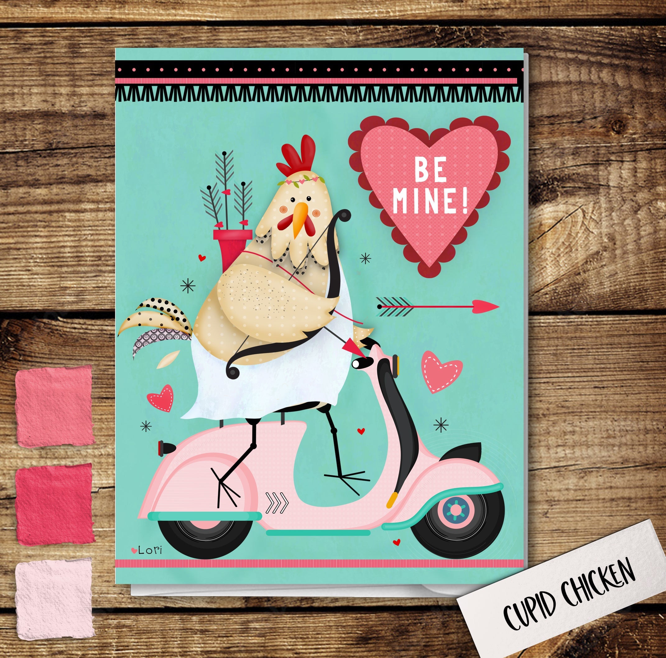 Cupid Chicken Card