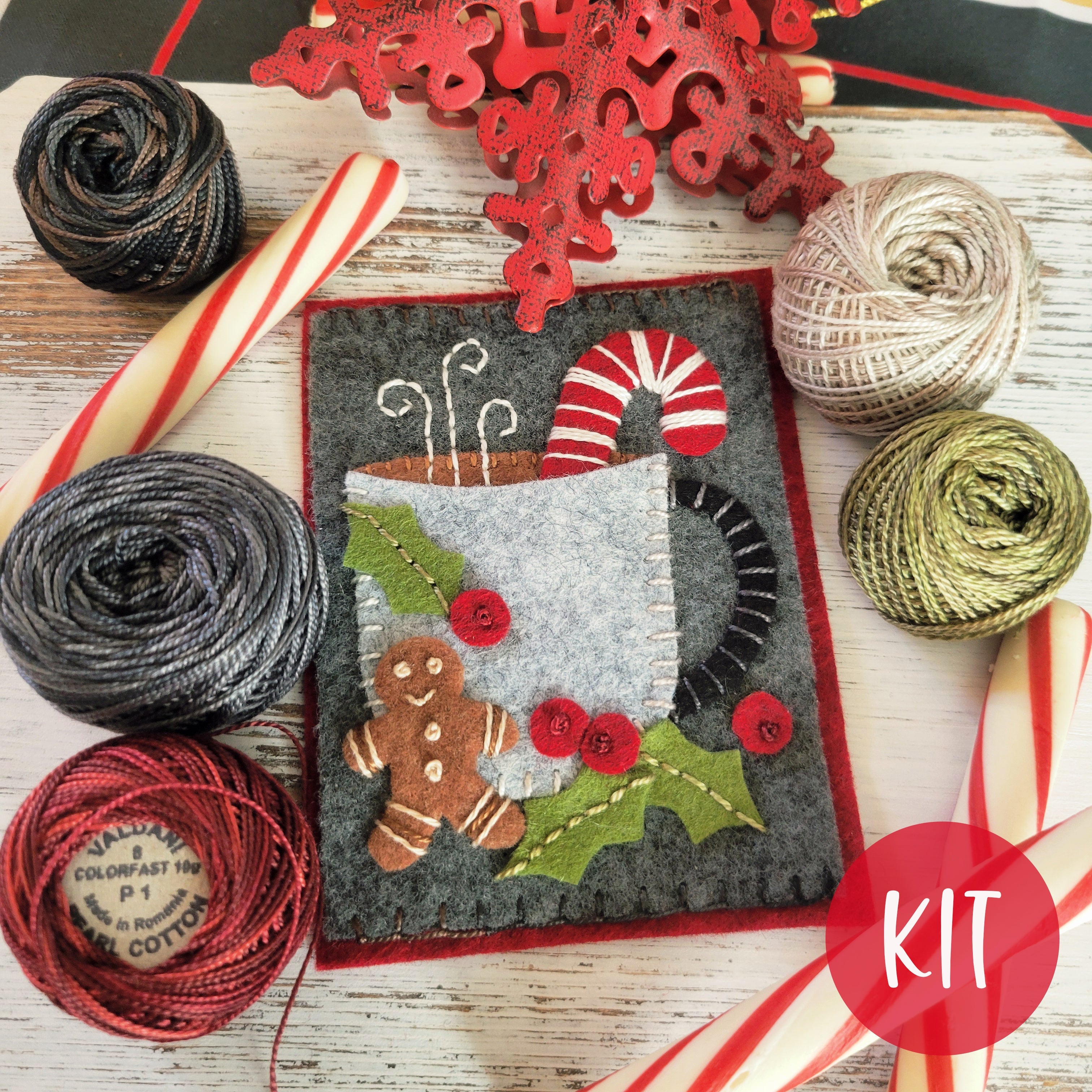 Peppermint Cocoa: Easy-Stitch Mini Kit