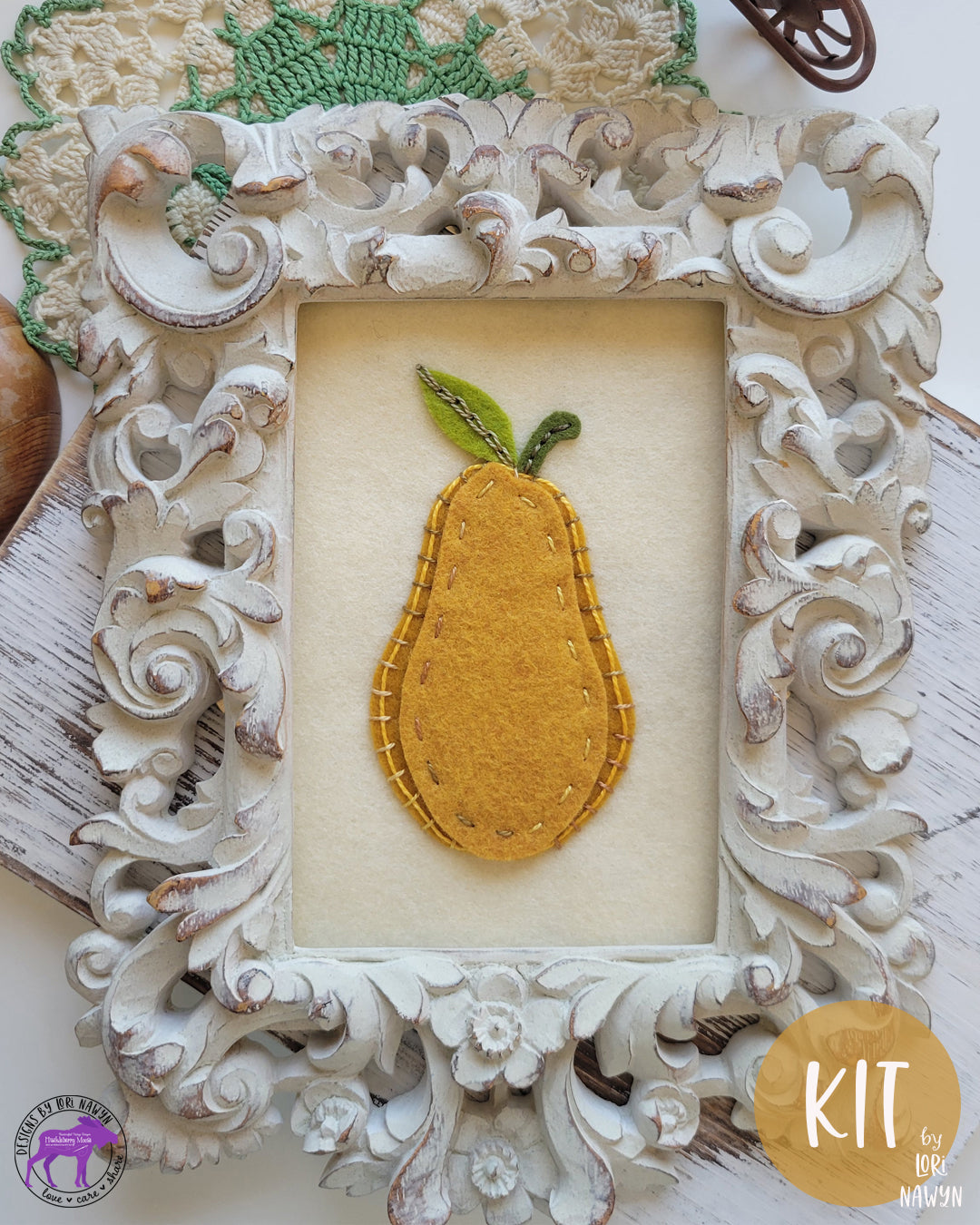 CHICKENS IN THE GARDEN: PEAR - Pattern or Kit