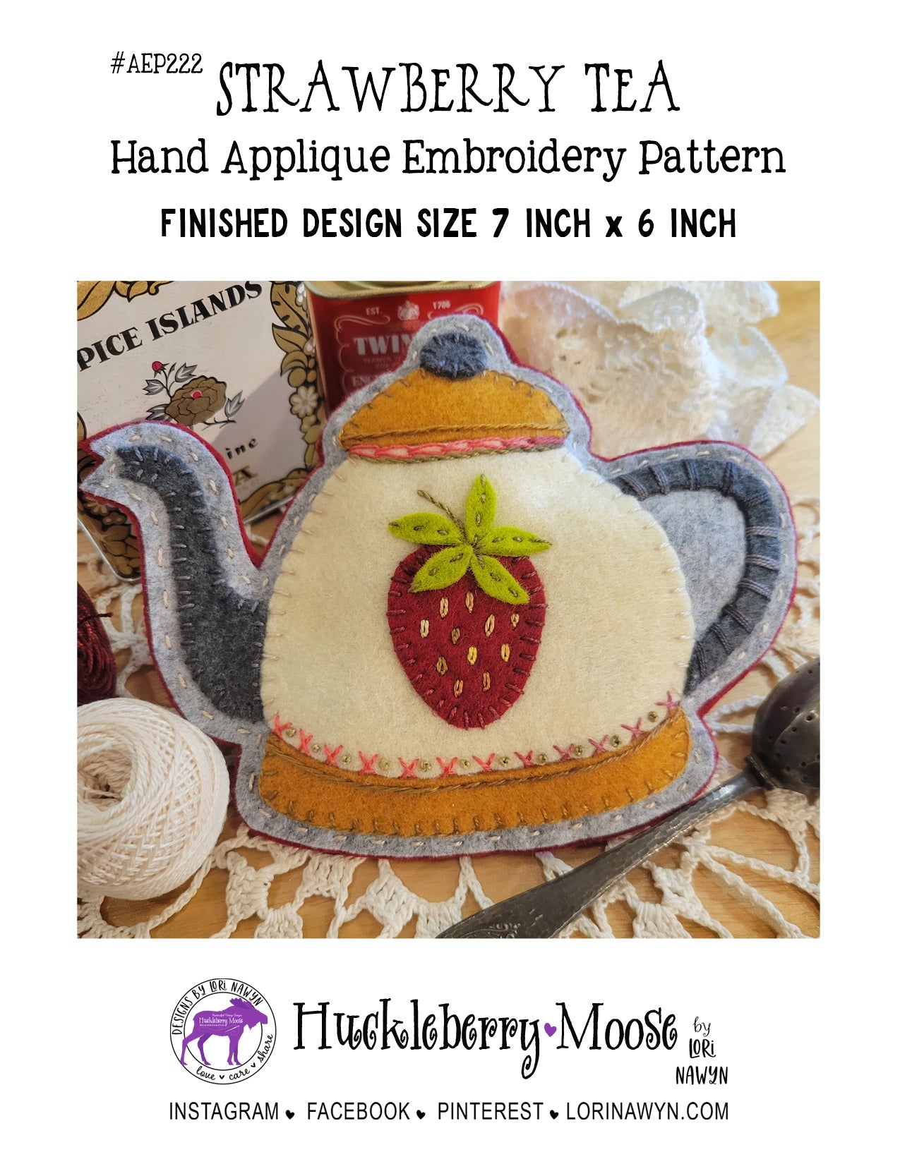 STRAWBERRY TEA - Pattern or Kit