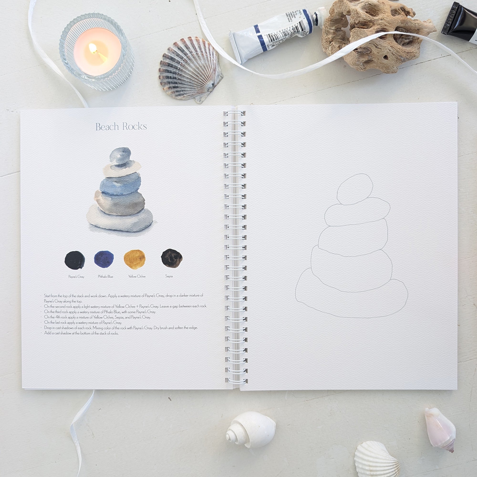 Coastal Watercolor Workbook