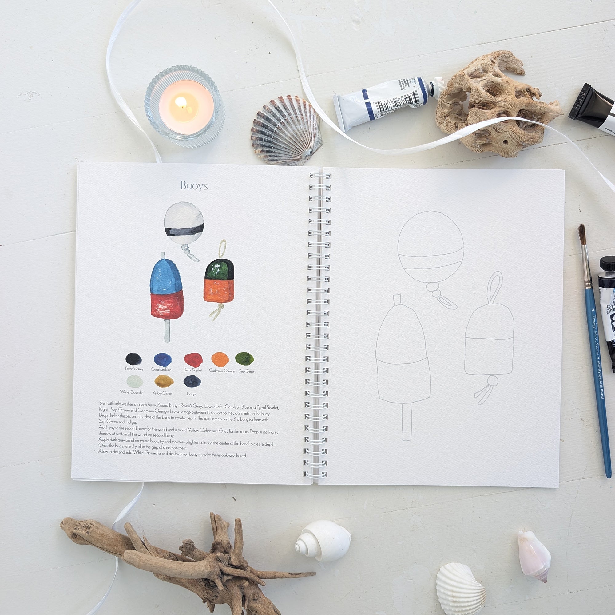 Coastal Watercolor Workbook