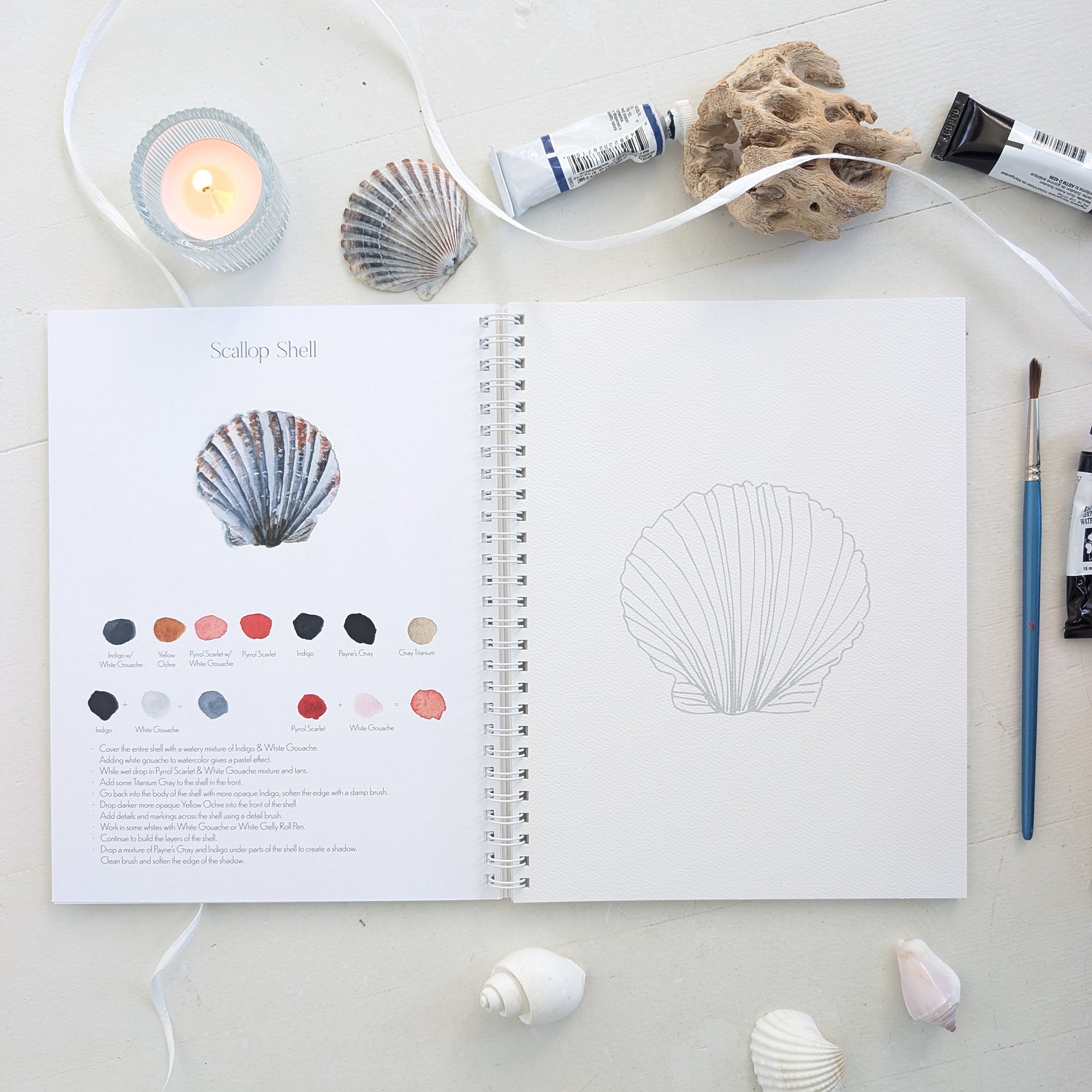 Coastal Watercolor Workbook