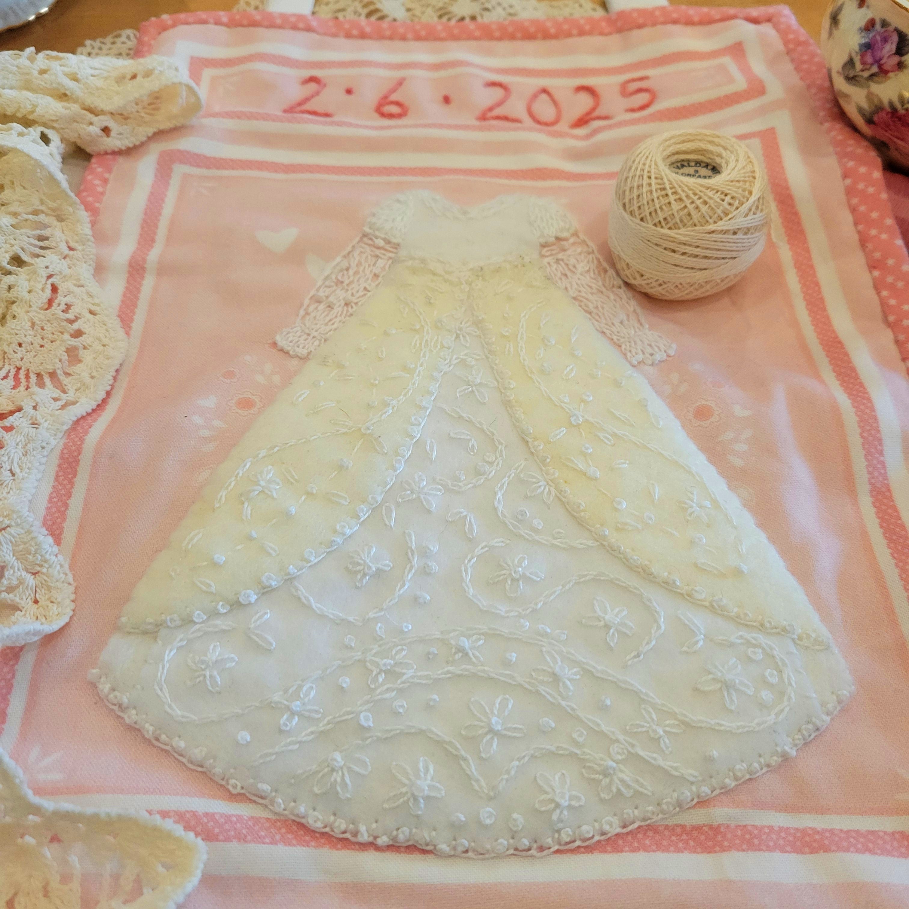 WEDDING DRESS - Printed Panel and Pattern for Wool