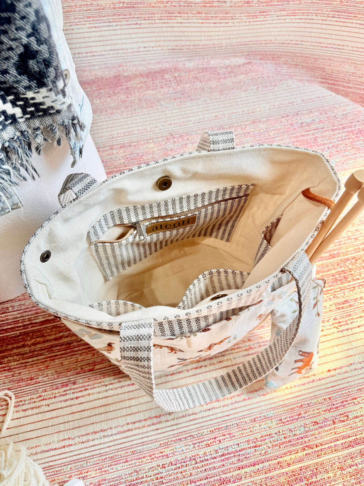 Foxy Project Tote - Needle Arts/Craft Carryall