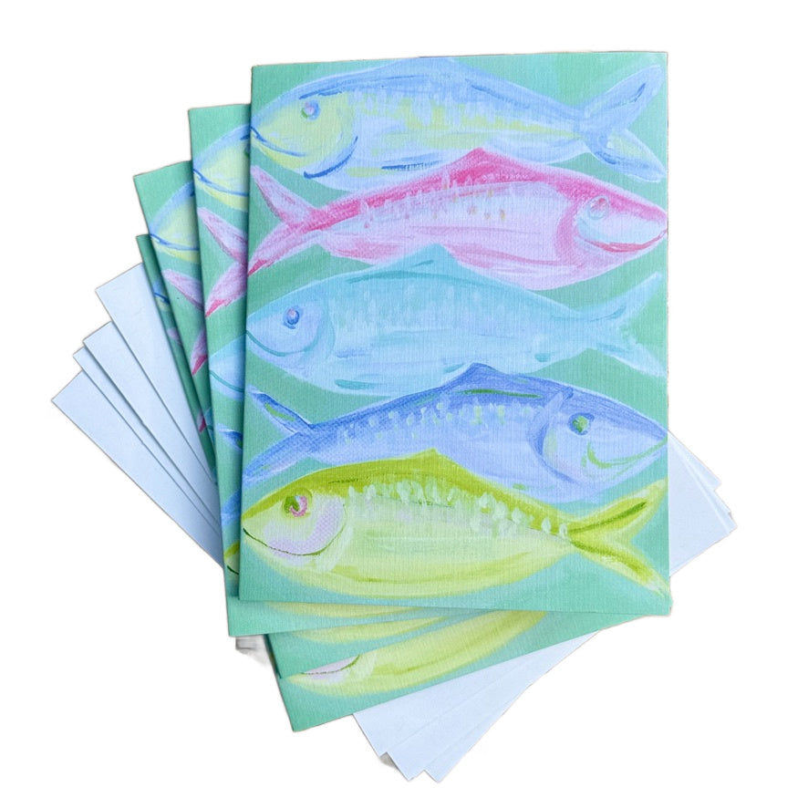 Fish School Note Card Set