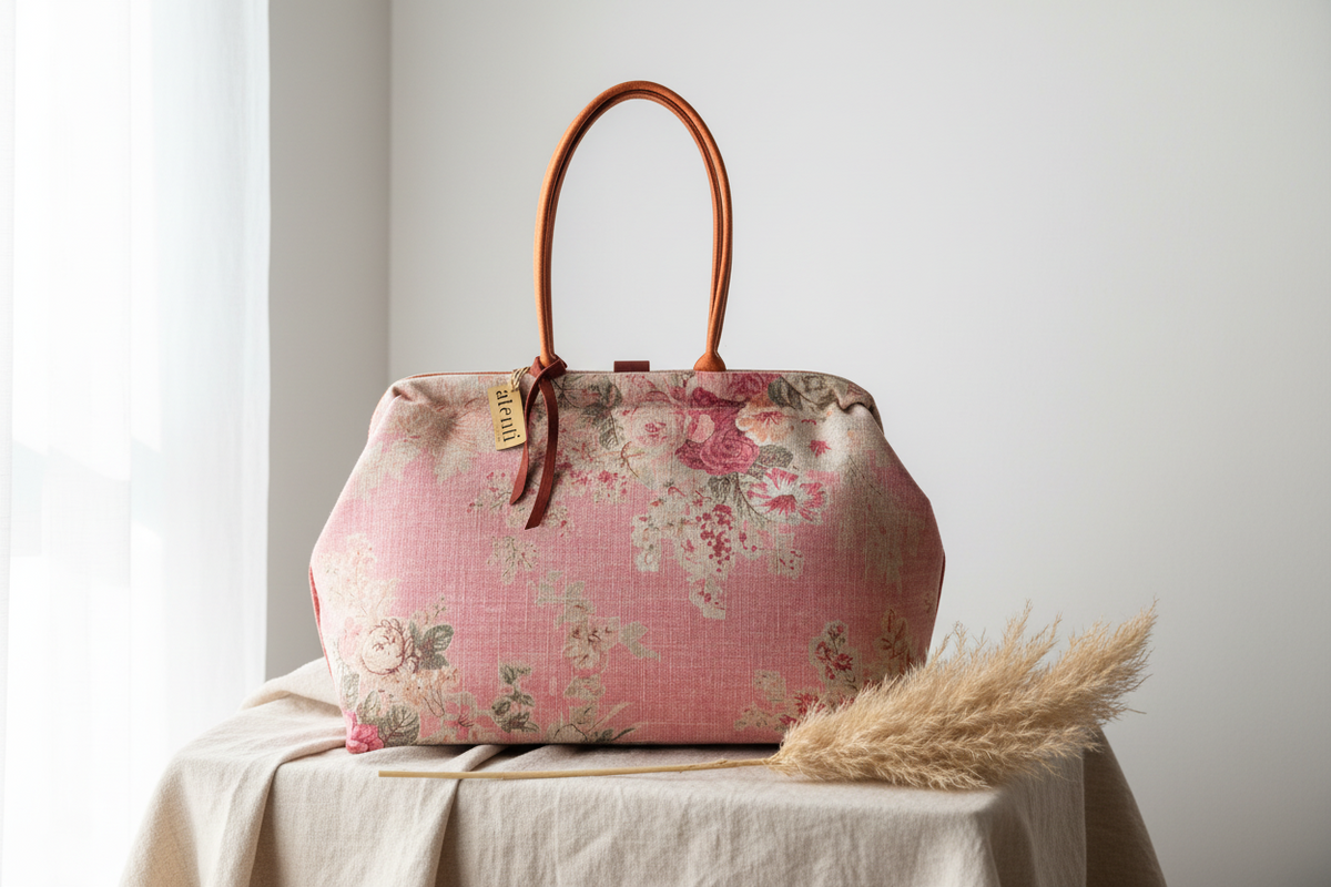 Rosewood Pioneer, Floral Mary Poppins Snap Frame Bag