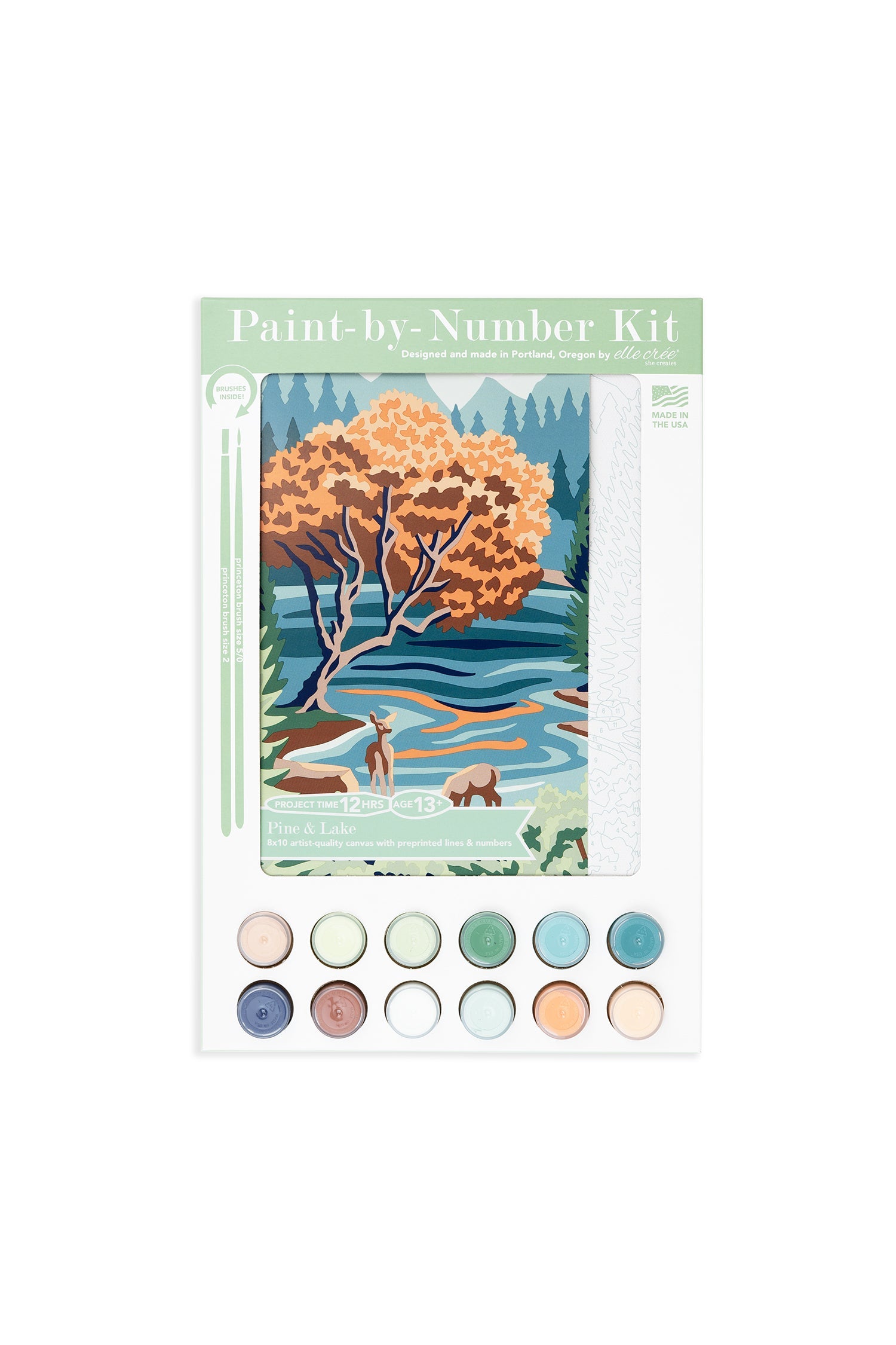 Pine & Lake | 8x10 paint-by-number kit