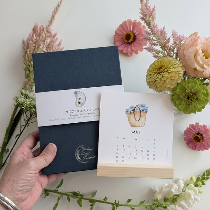2027 Watercolor Desk Calendar