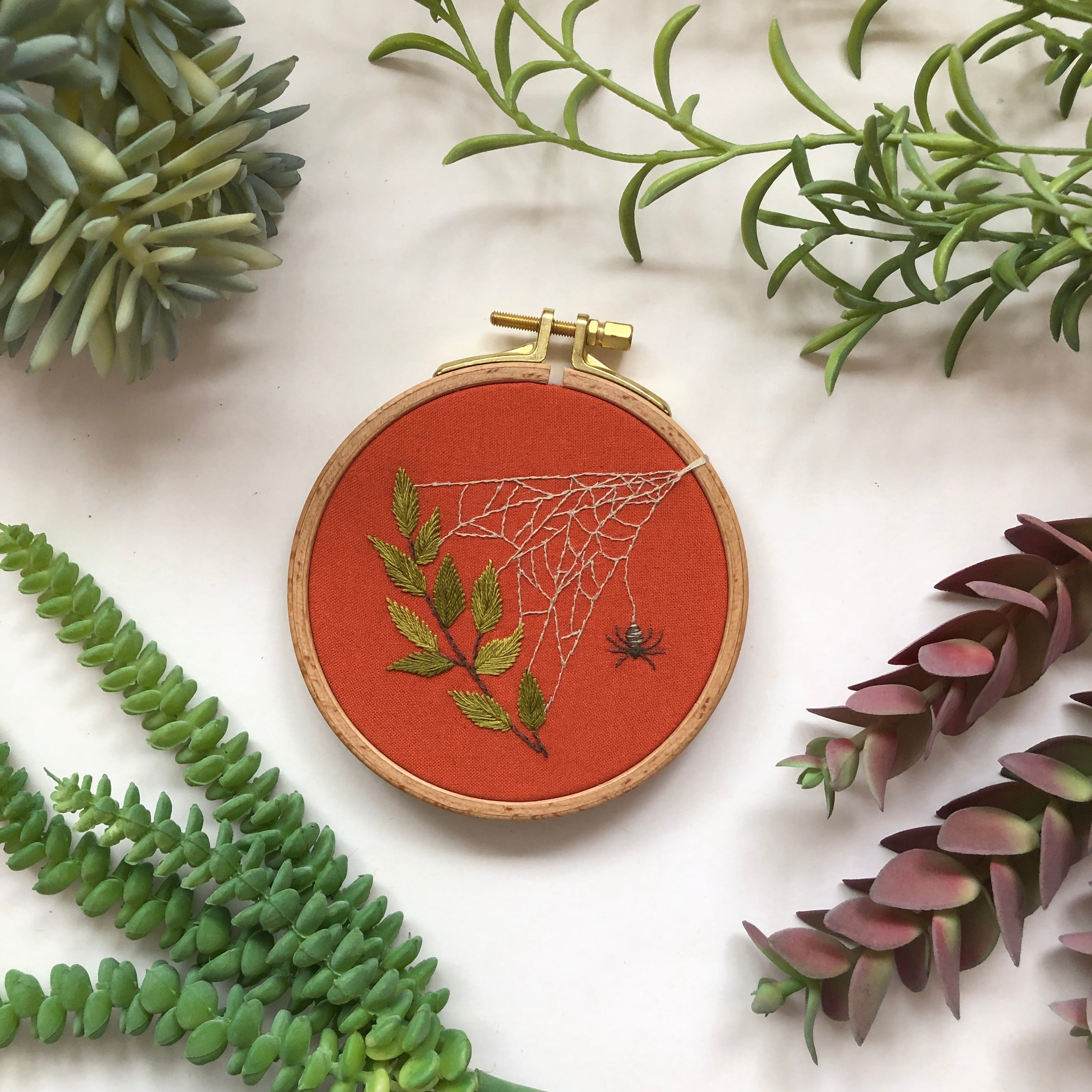 A Spider's Web- Insect Embroidery Kit for Beginners