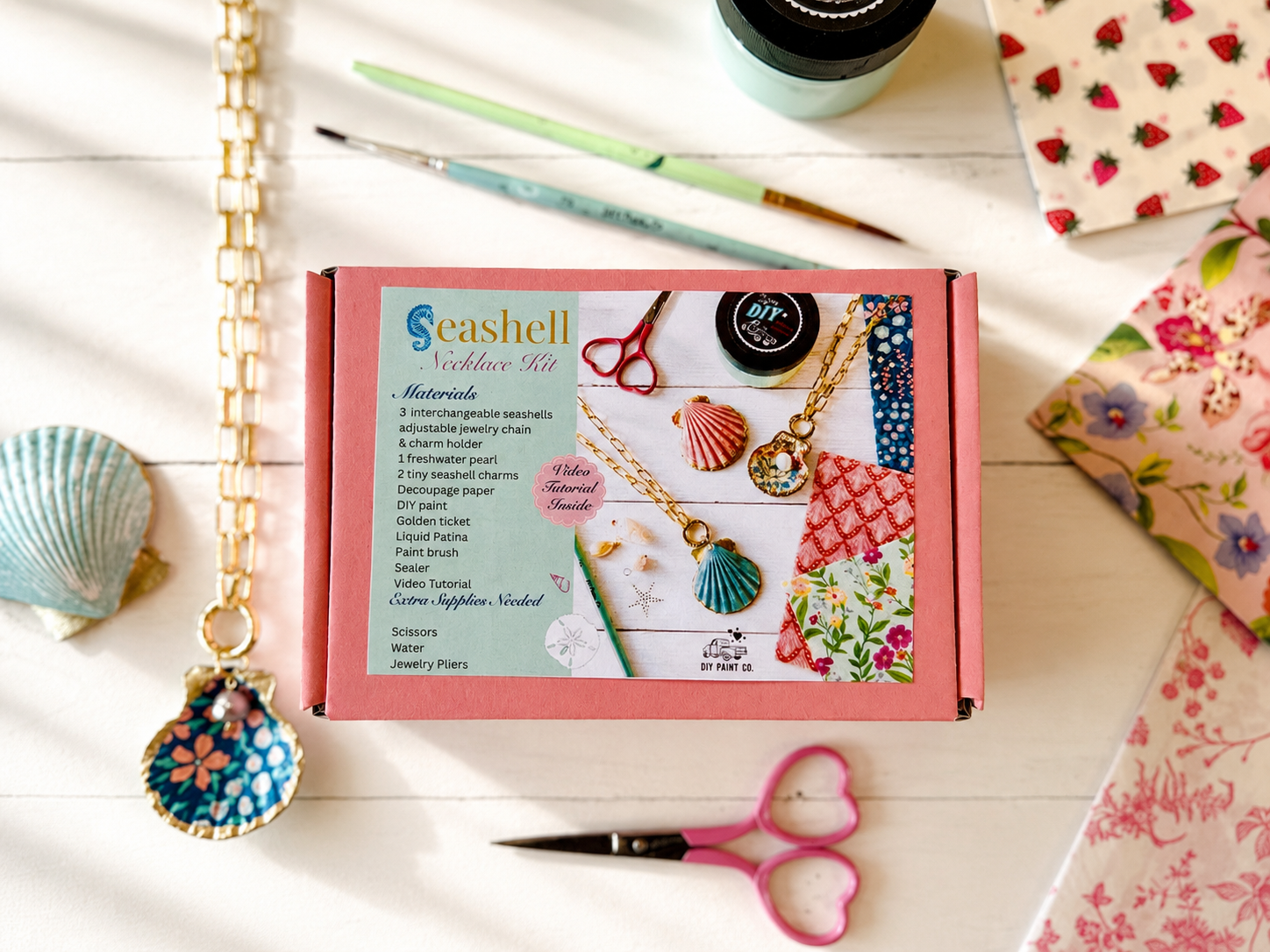 Seashell Necklace Decoupage Kit