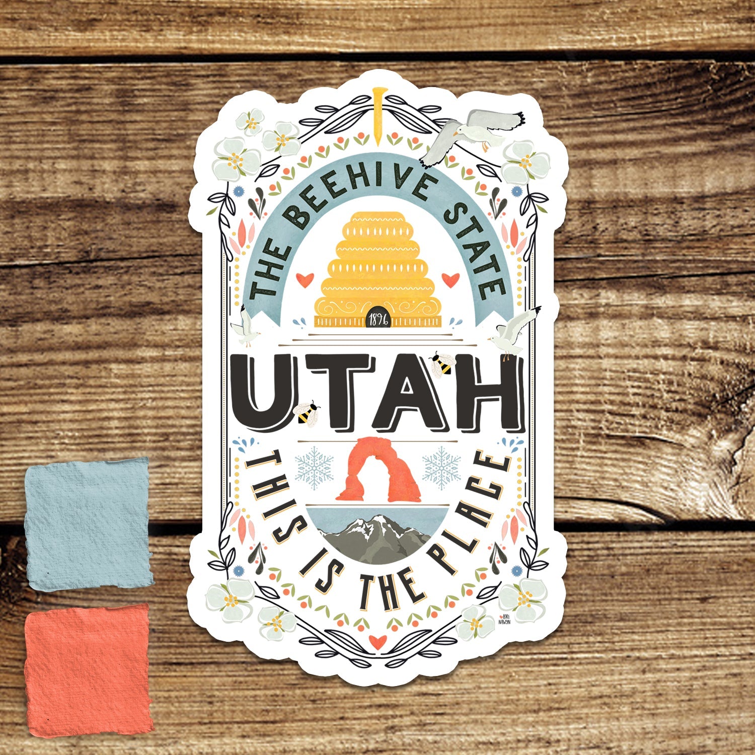 Utah, The Beehive State Sticker