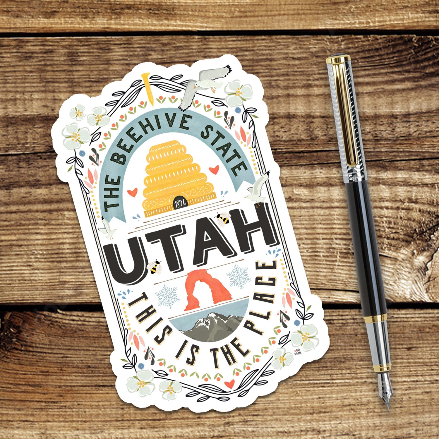 Utah, The Beehive State Sticker
