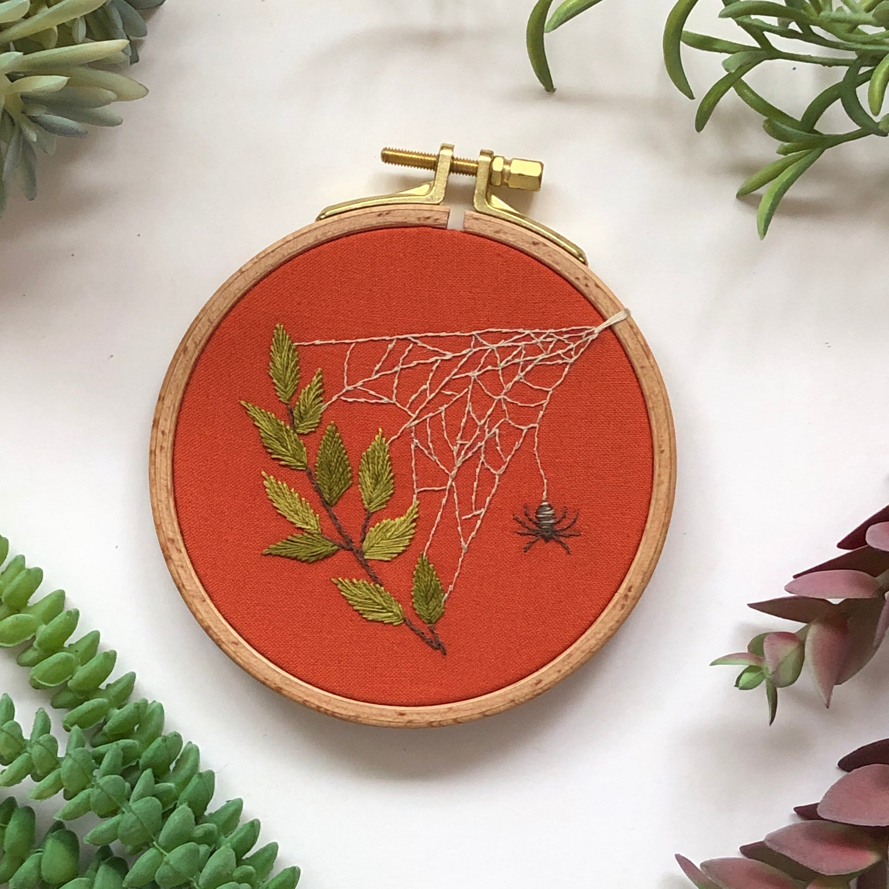 A Spider's Web- Insect Embroidery Kit for Beginners