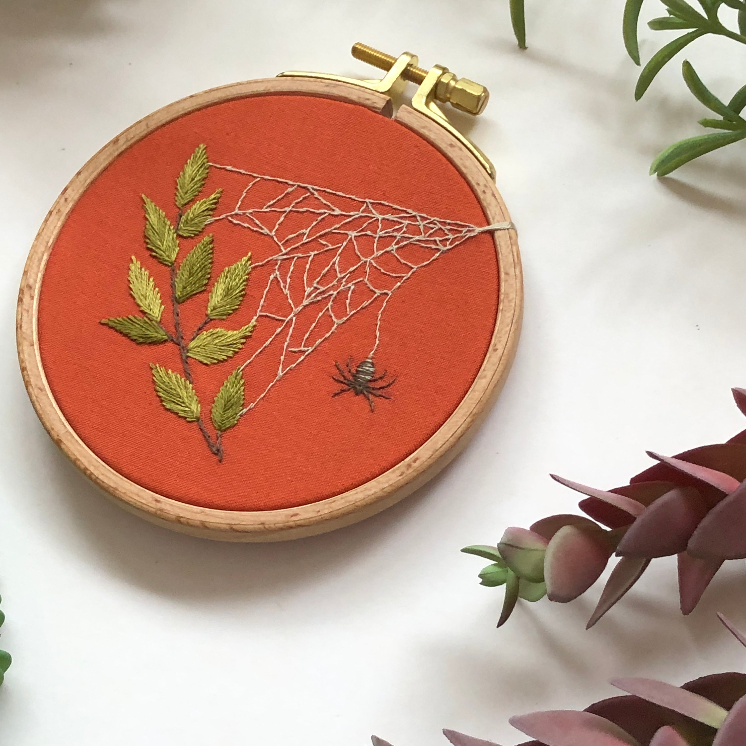 A Spider's Web- Insect Embroidery Kit for Beginners