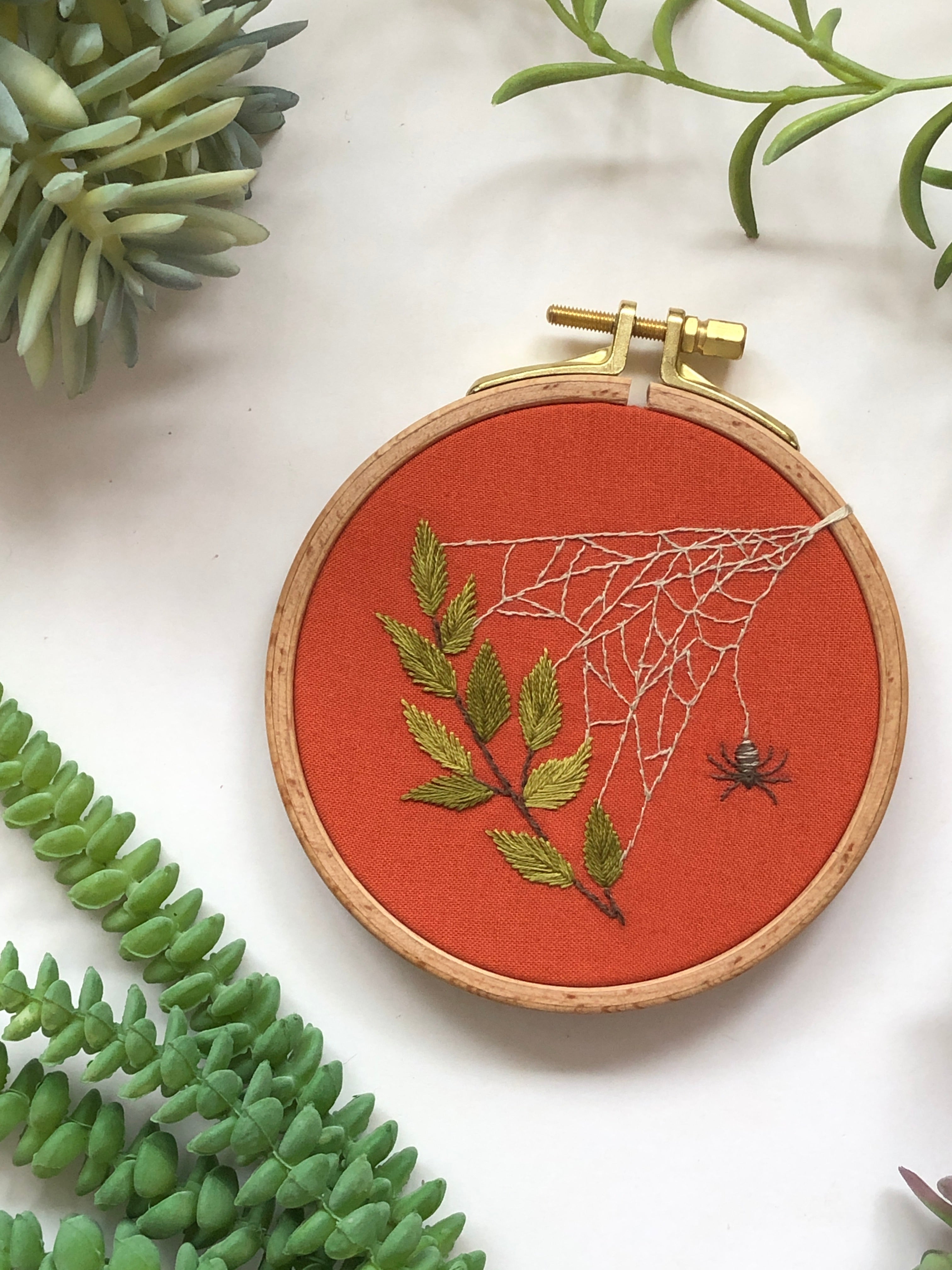 A Spider's Web- Insect Embroidery Kit for Beginners