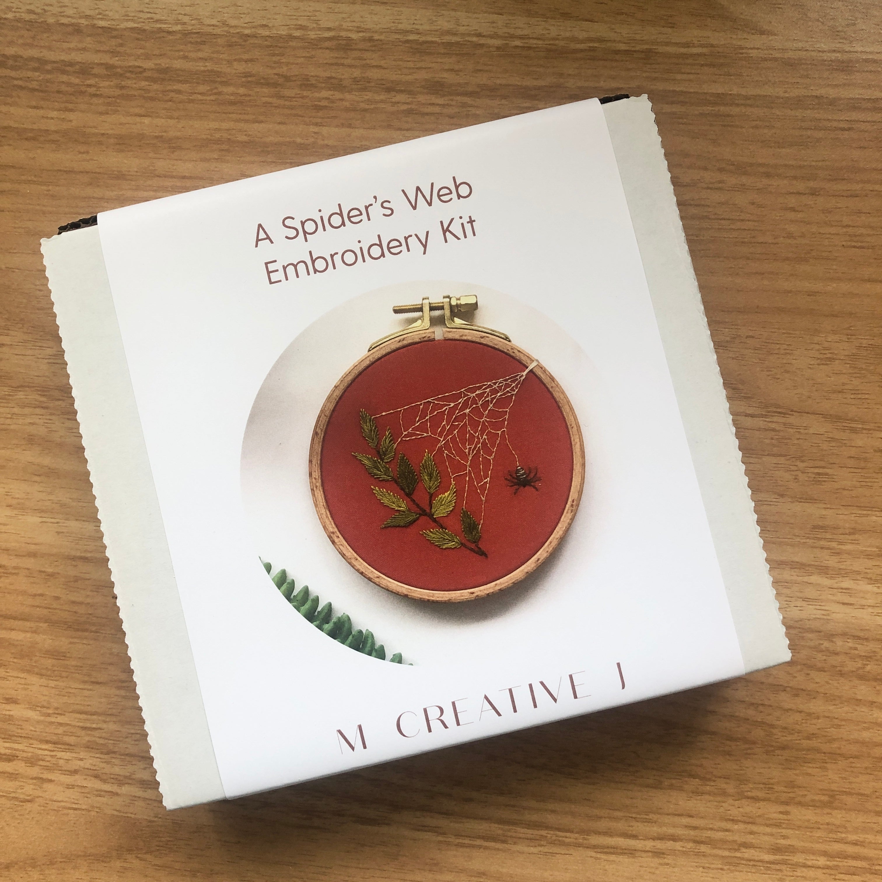 A Spider's Web- Insect Embroidery Kit for Beginners