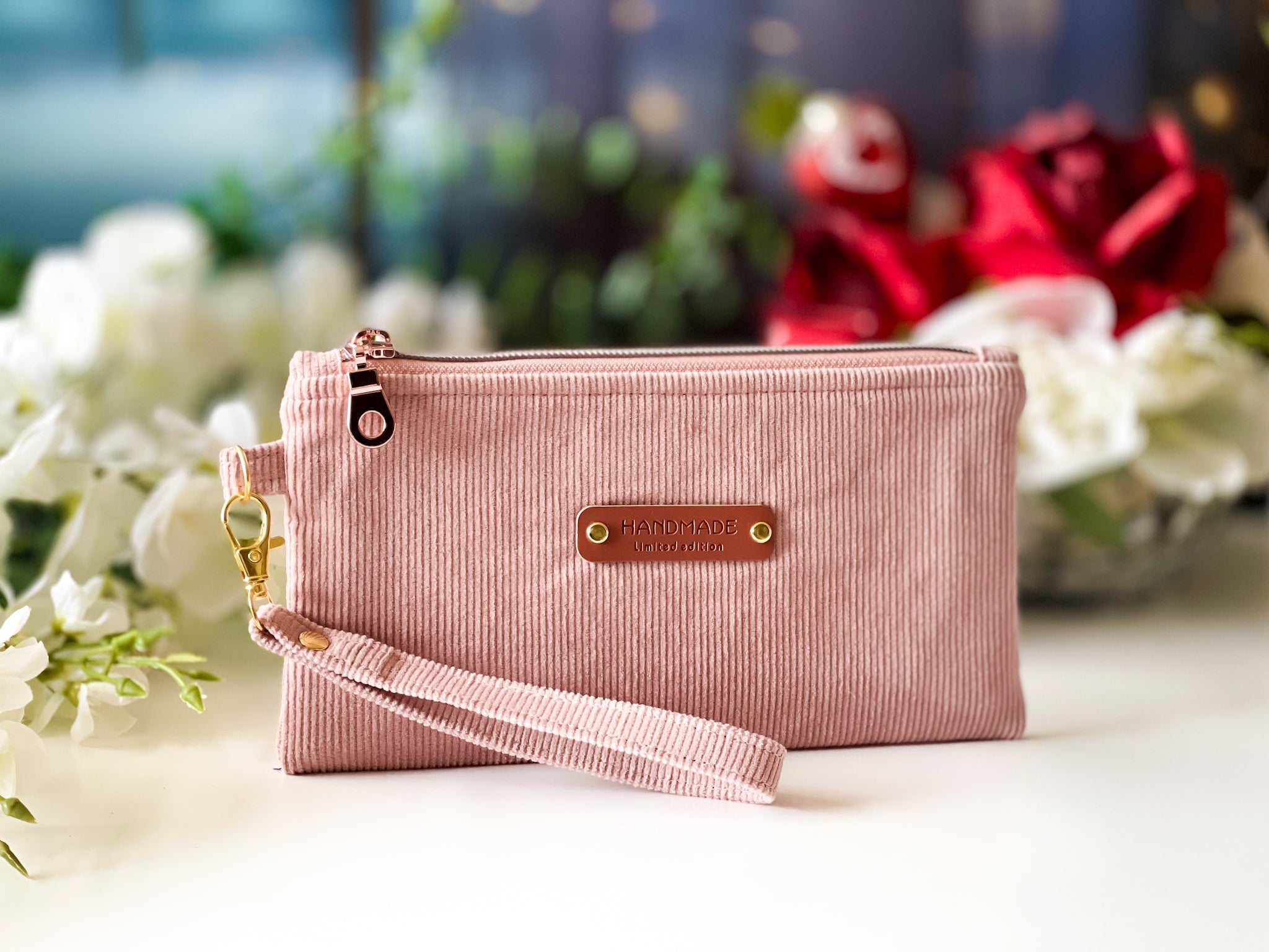 Woodrose Wristlet Pouch