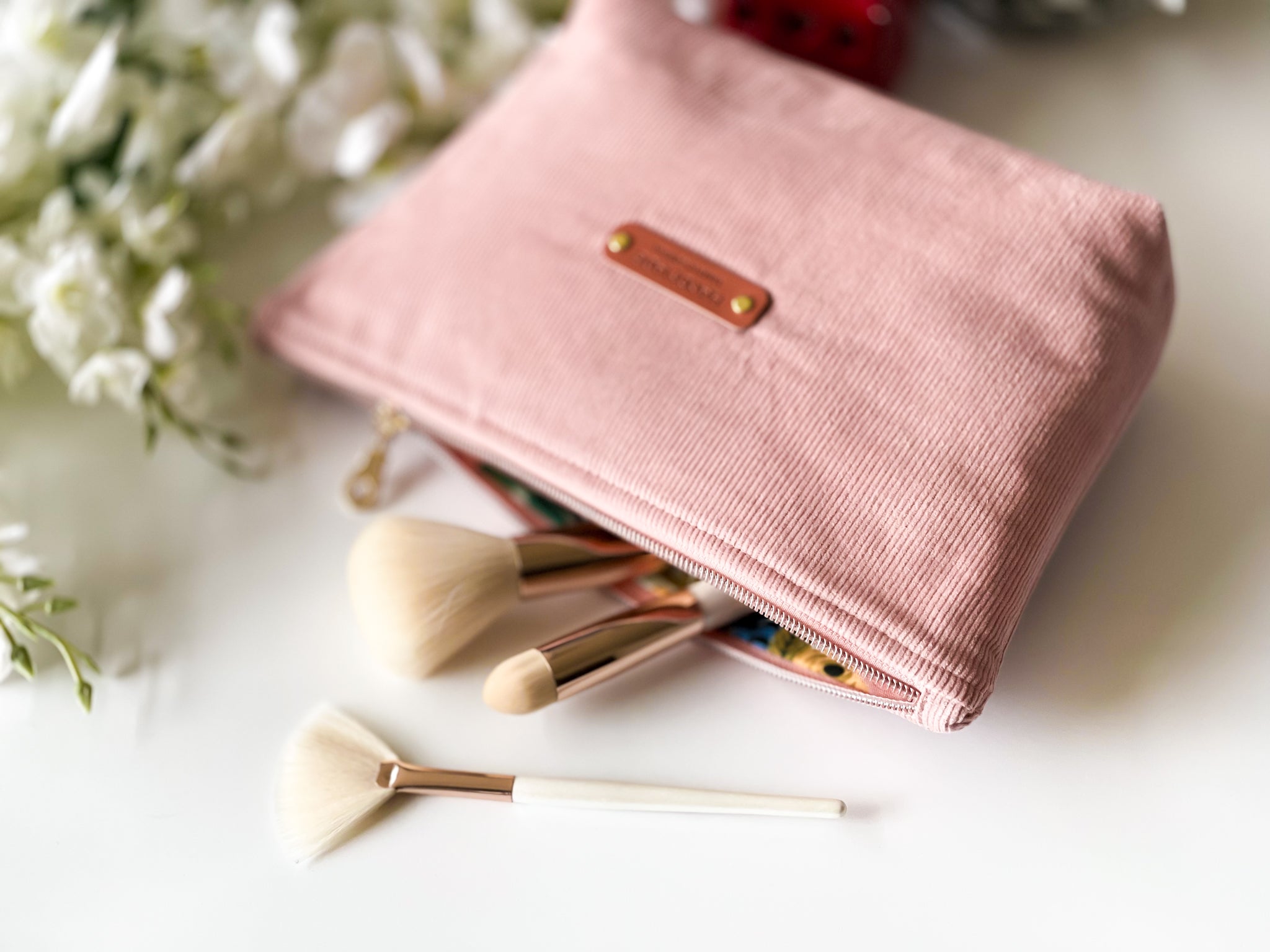 Woodrose Corduroy Cosmetic Bag | The Corduroy Collection
