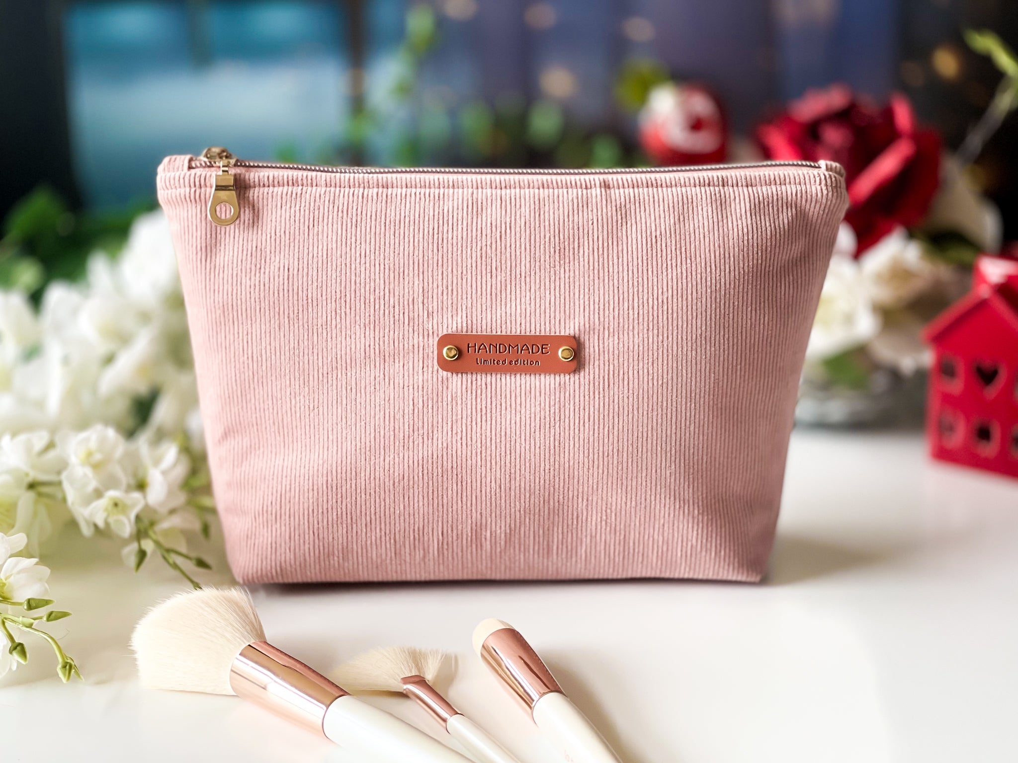 Woodrose Corduroy Cosmetic Bag | The Corduroy Collection