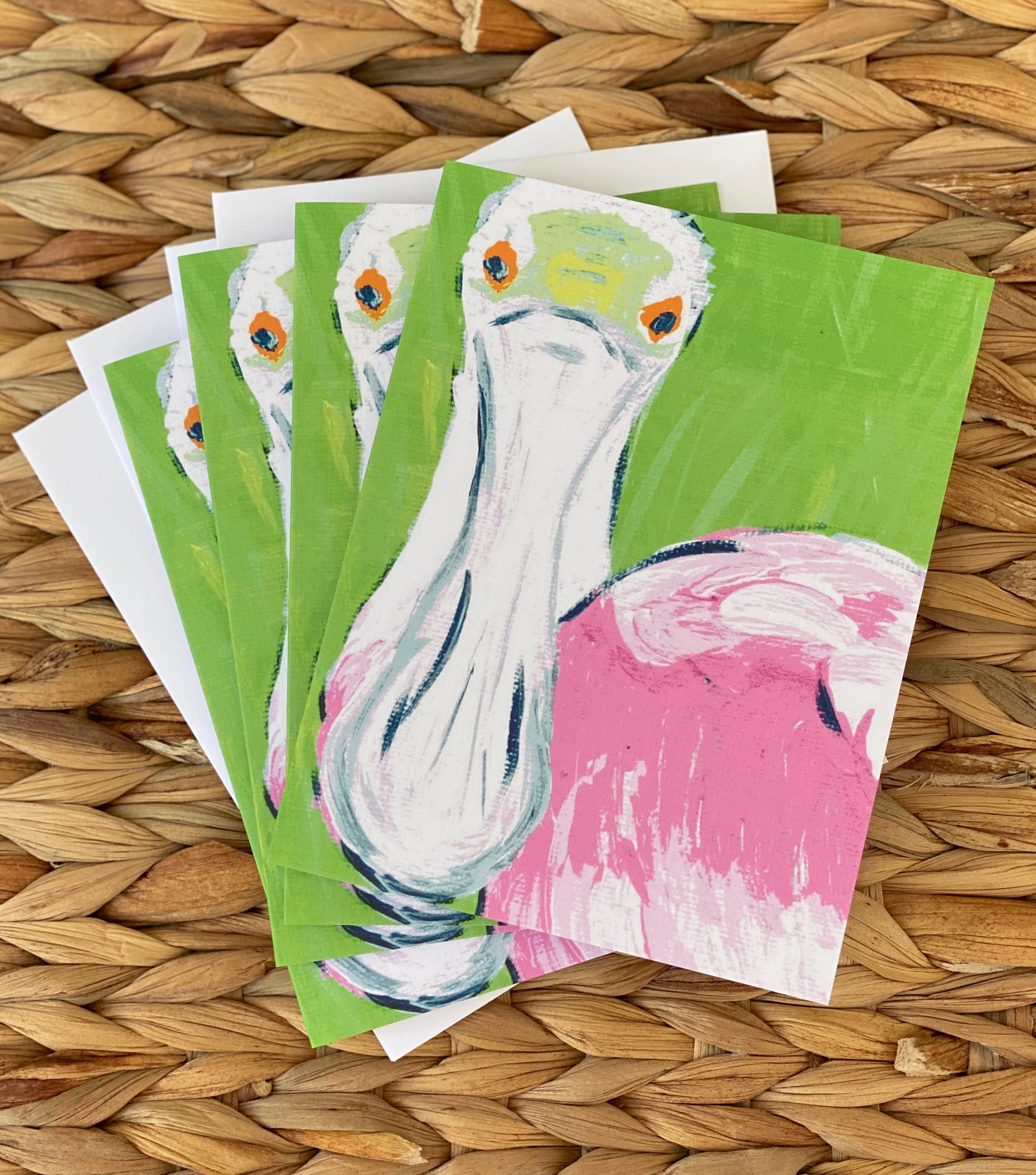 Roseate Spoonbille Art Notecard Set