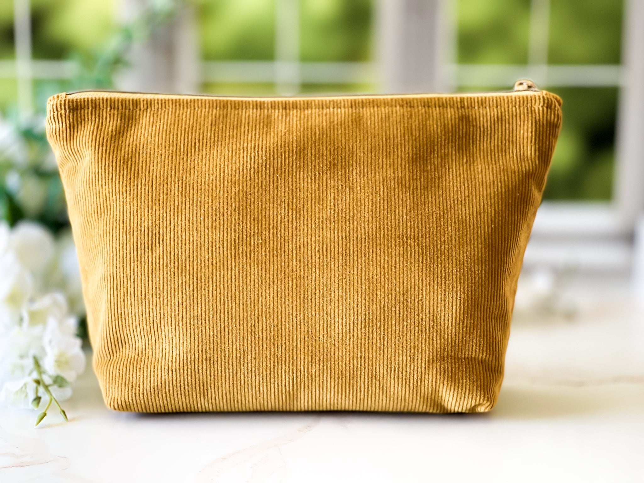 Mustard Corduroy Cosmetic Bag | The Corduroy Collection