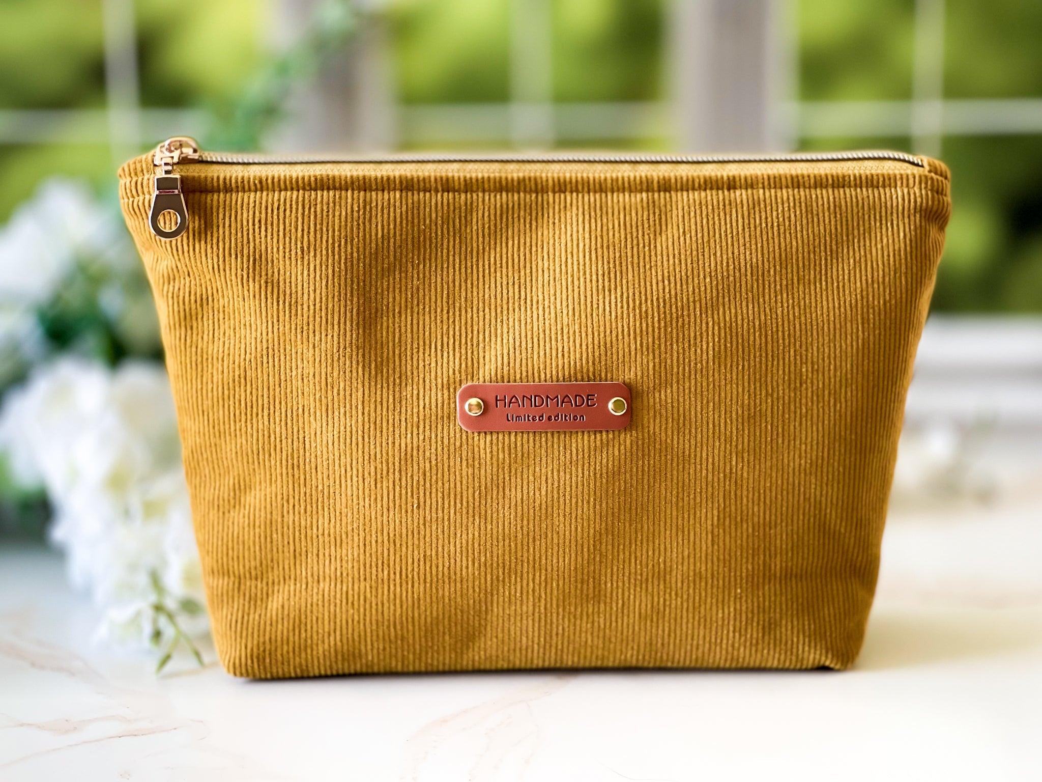 Mustard Corduroy Cosmetic Bag | The Corduroy Collection