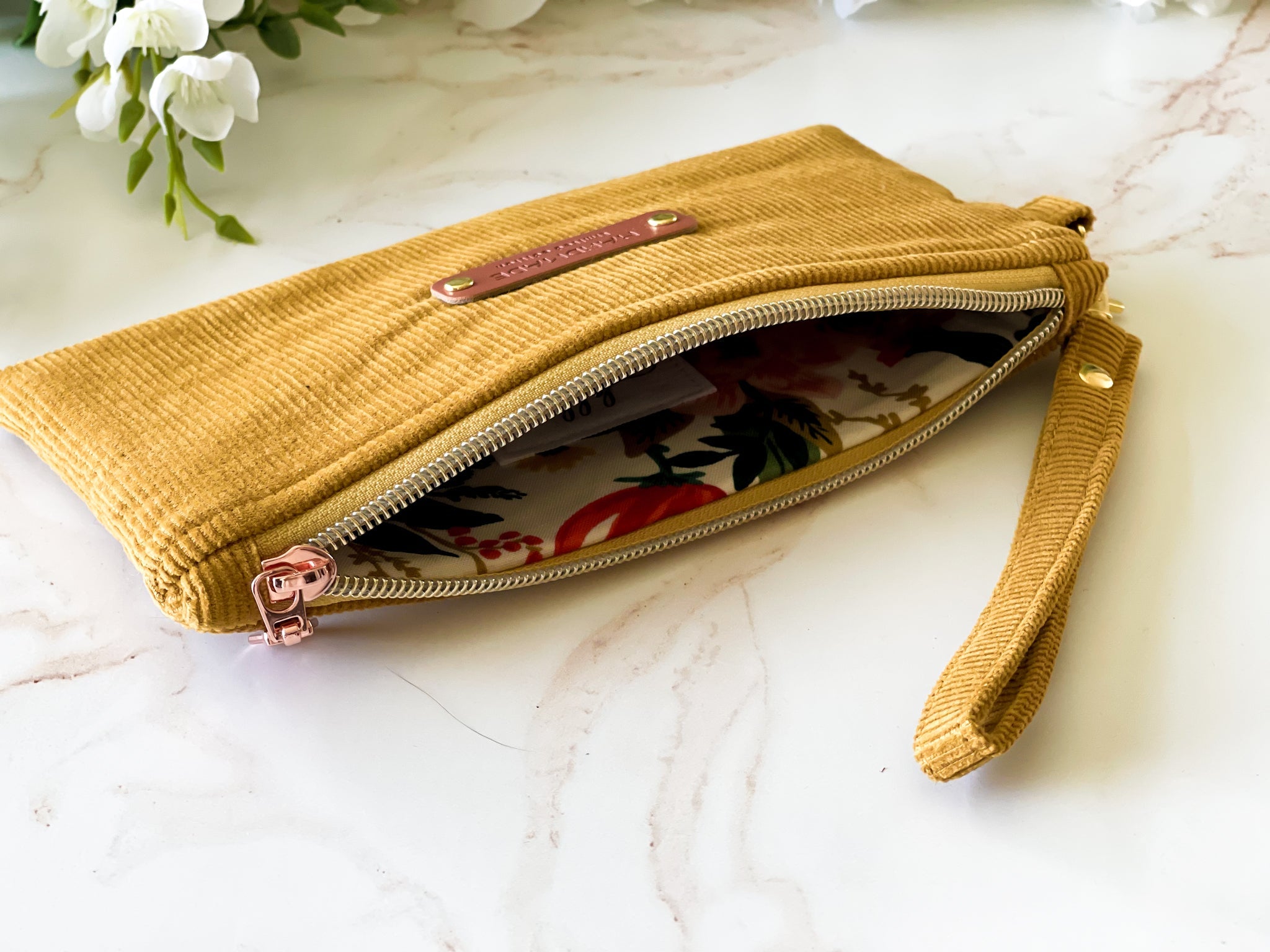 Mustard Corduroy Wristlet Pouch | The Corduroy Collection